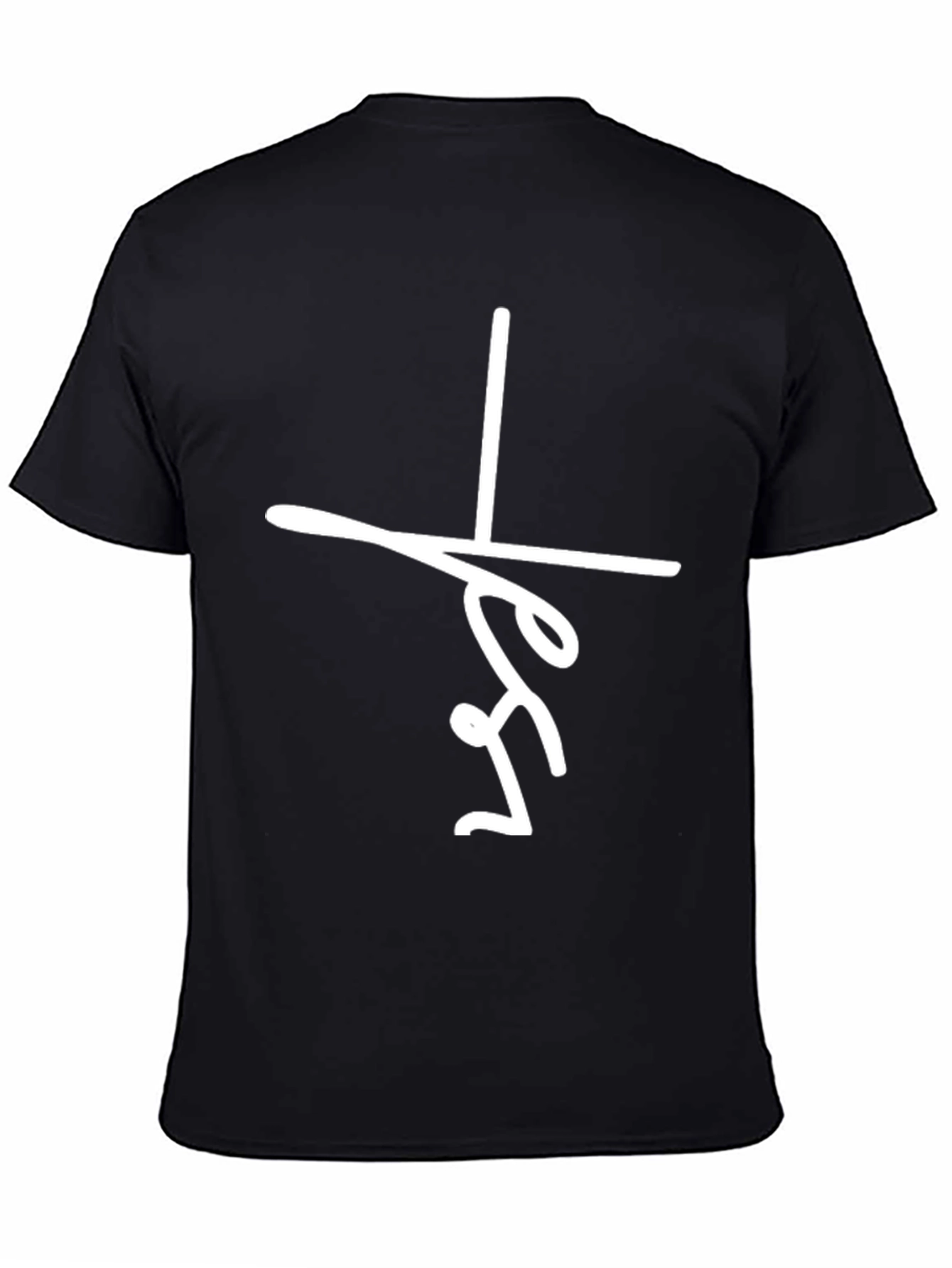 Black Yes T-Shirt - Modern Minimalist Design - Black view 4