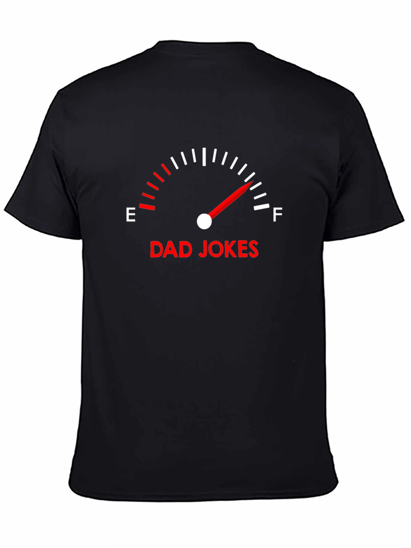 Black Dad Jokes Full Tank Humor T-Shirt view 4