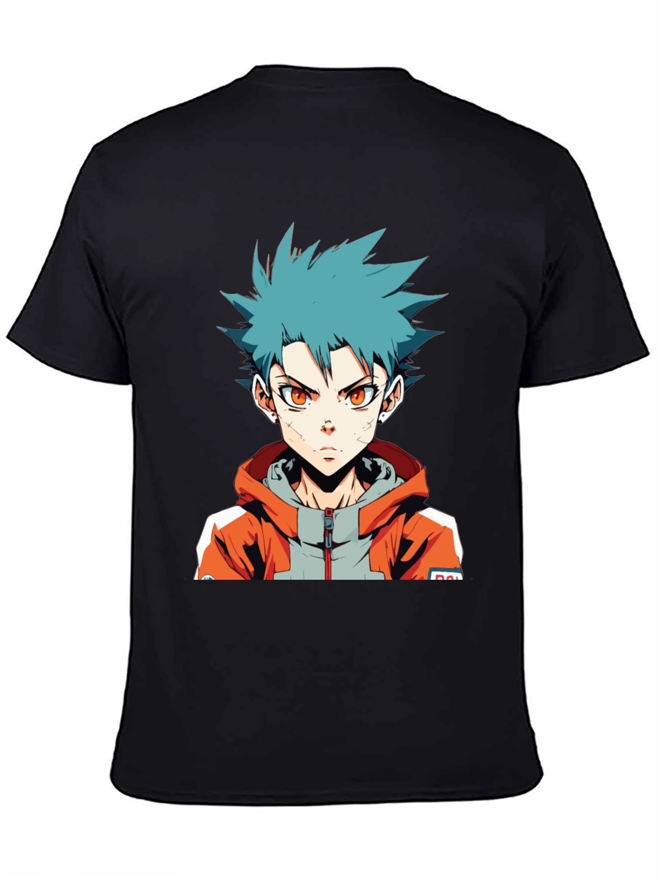 Black Anime Boy Graphic Tee - Stylish Cotton T-Shirt view 4