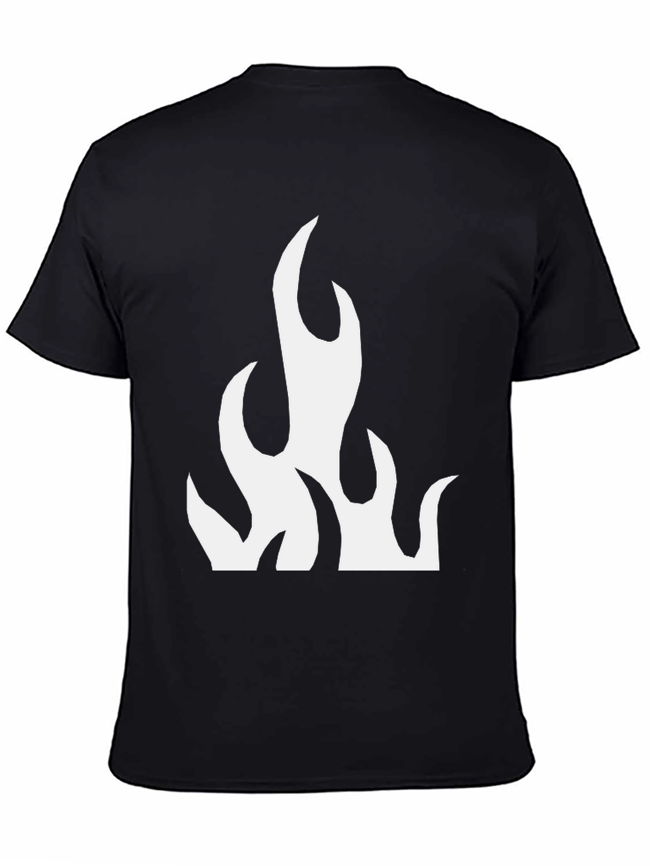 Black Flame Graphic Black T-Shirt - Casual Style view 4