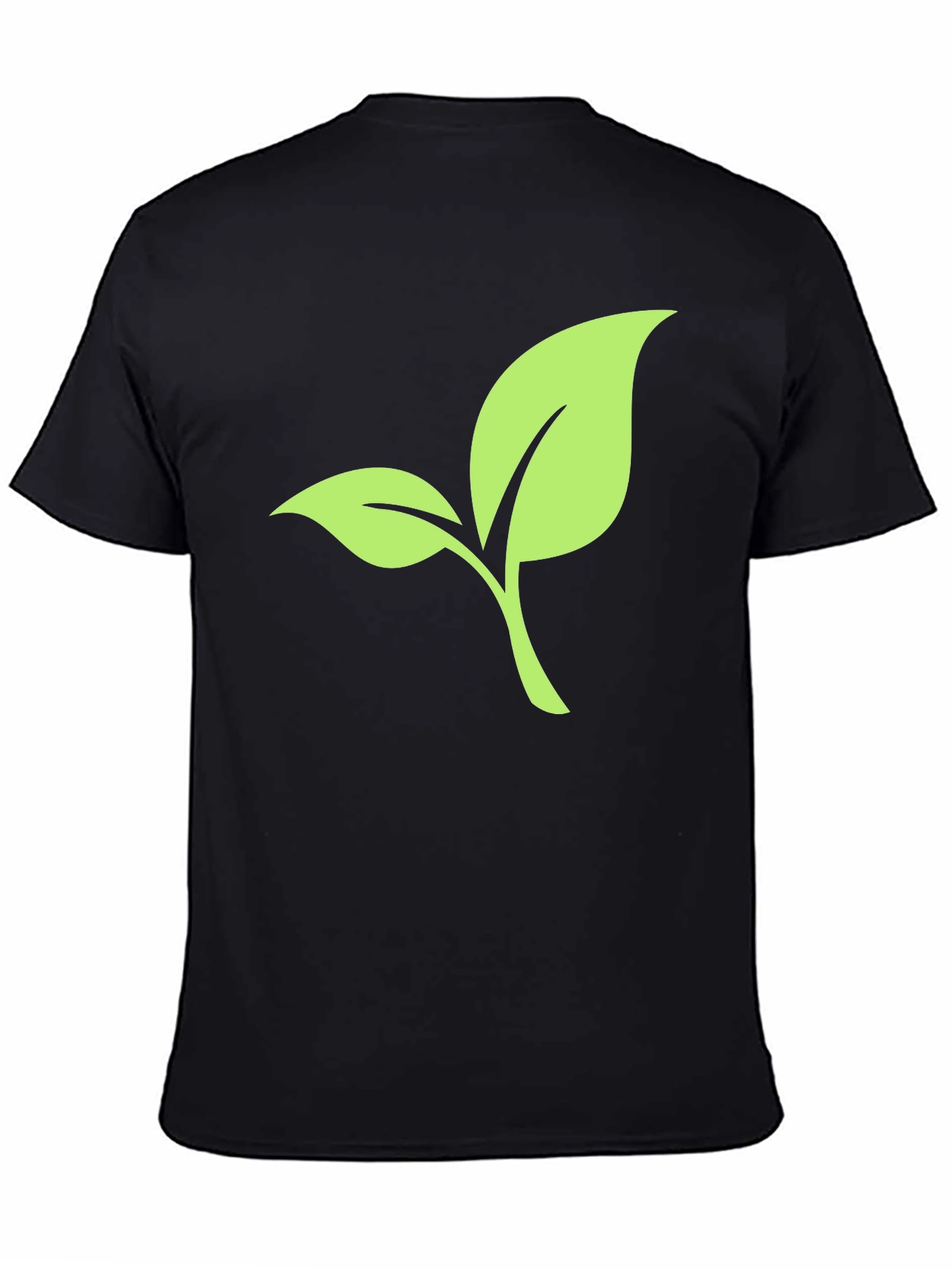 Leaf Graphic Black T-Shirt - 4