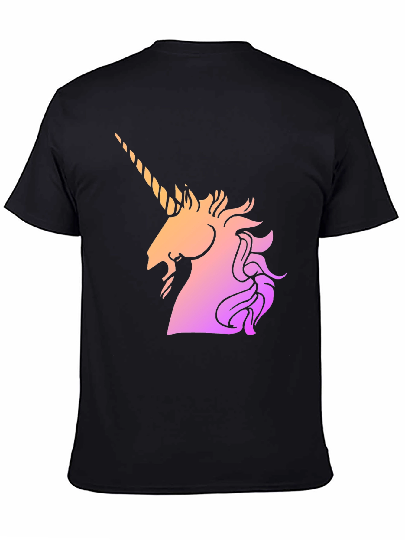 Black Unicorn Graphic Tee - Stylish Black Cotton T-Shirt view 4