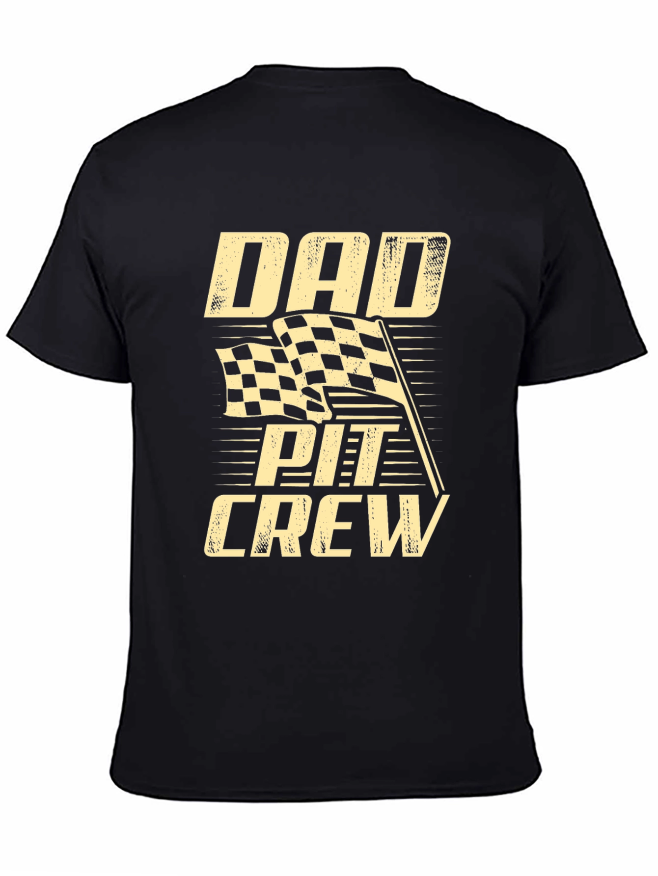 Black Dad Pit Crew T-Shirt - Racing Fan Tee view 4