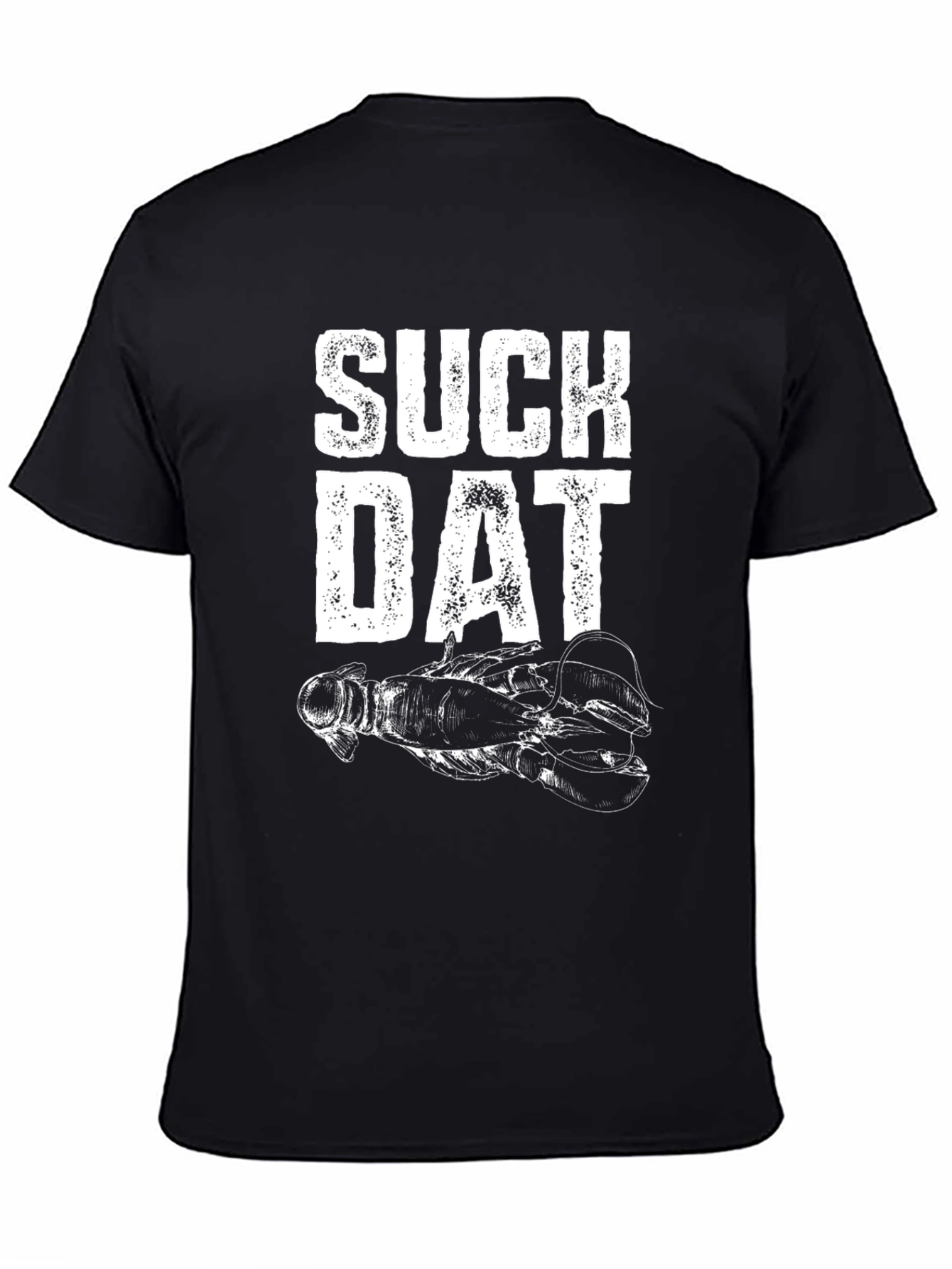 Black Suck Dat Crawfish T-Shirt view 4