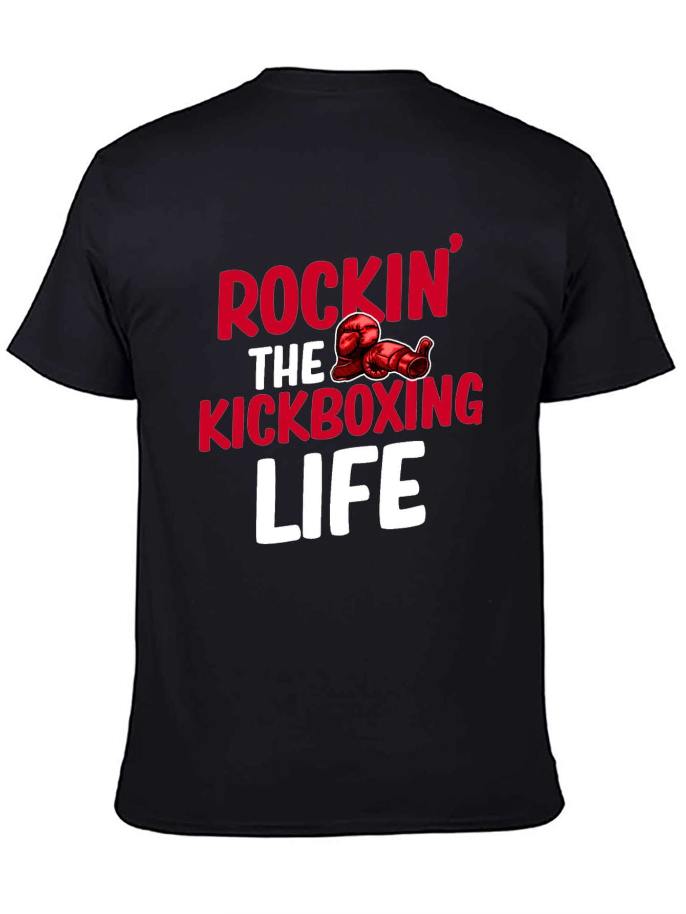 Black Rockin' Kickboxing Life Graphic Tee view 4