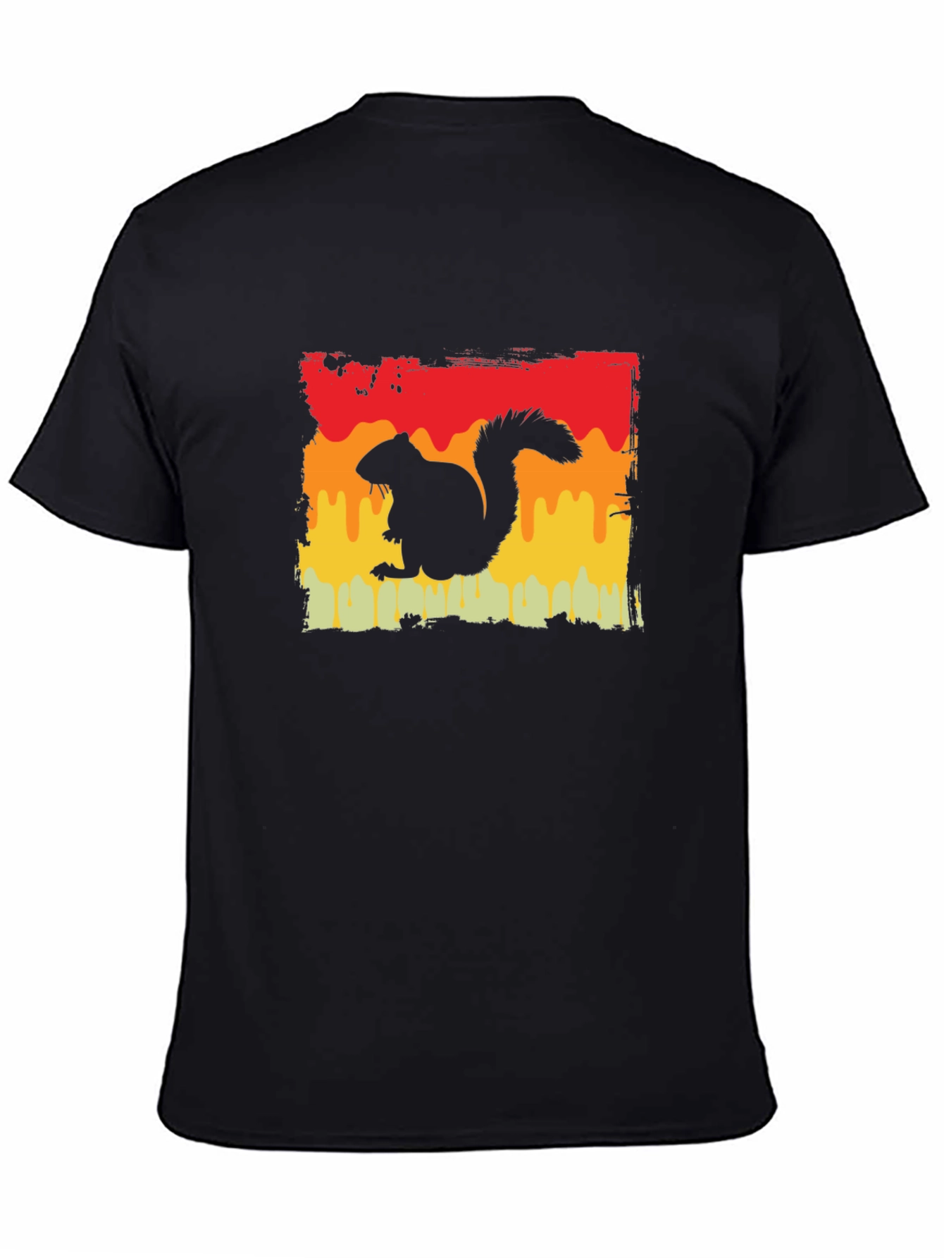 Black Retro Squirrel Graphic Tee - Black view 4