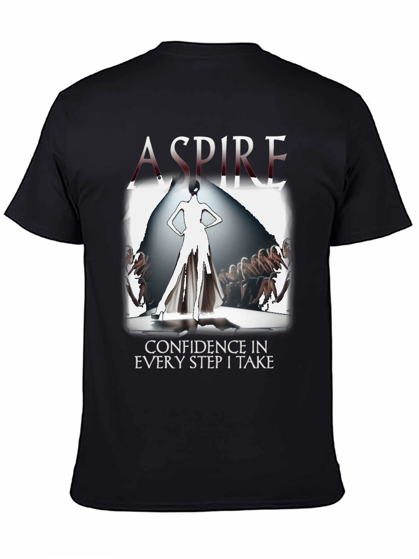 Black Aspire Confidence Graphic T-Shirt - Unisex view 4