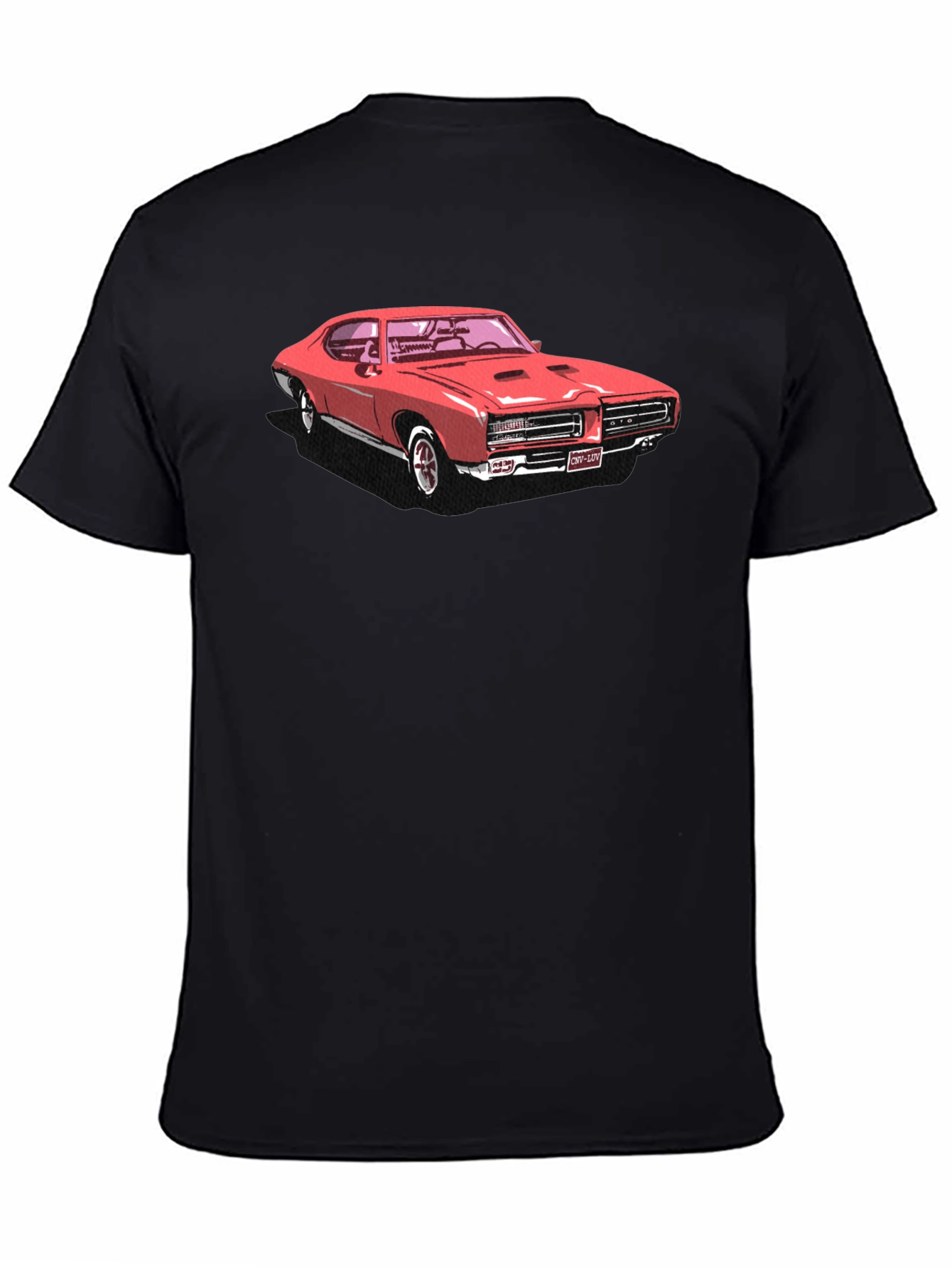 Black Classic Car Graphic Tee - Black view 4