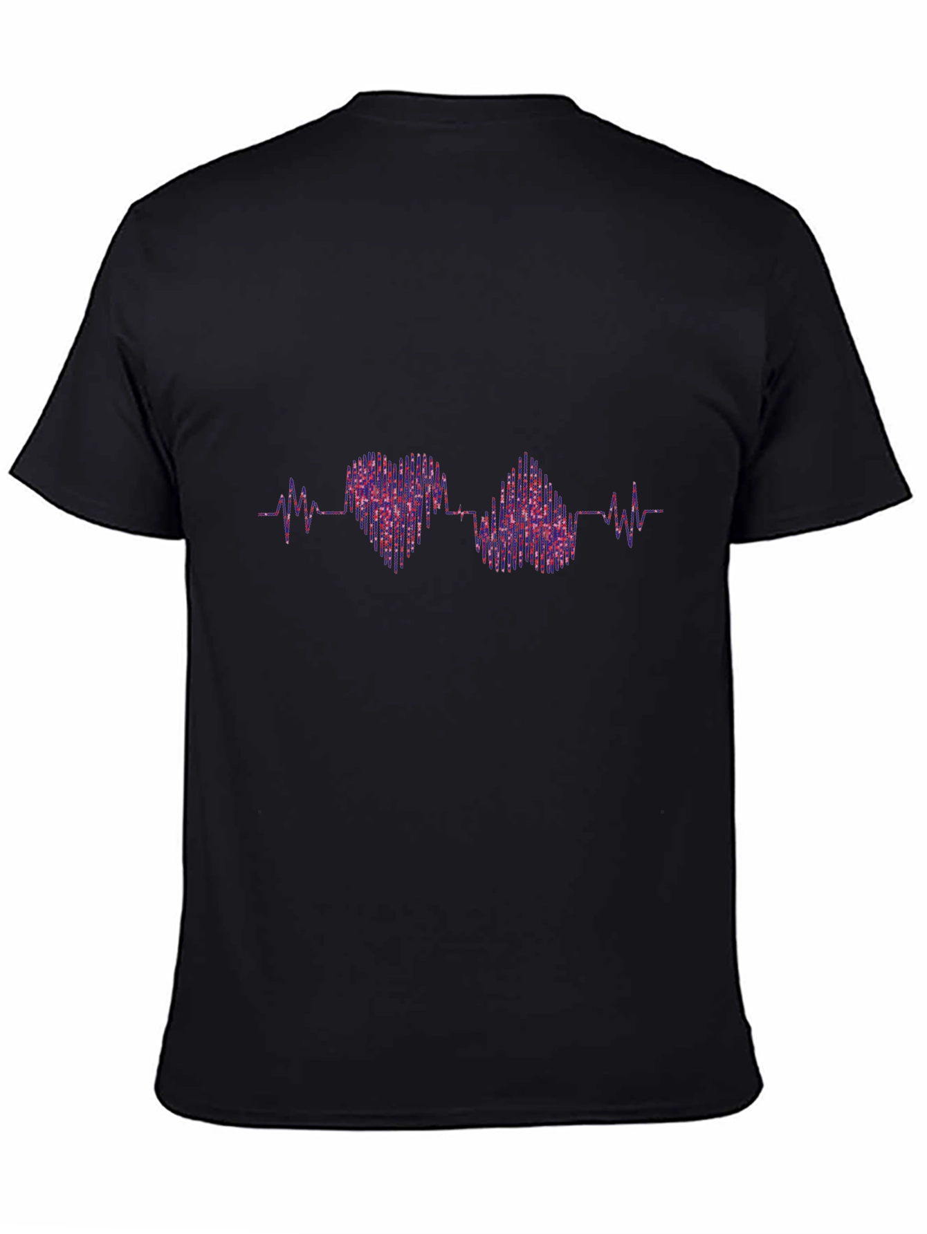Black Heartbeat Love T-Shirt - Stylish Graphic Tee view 4