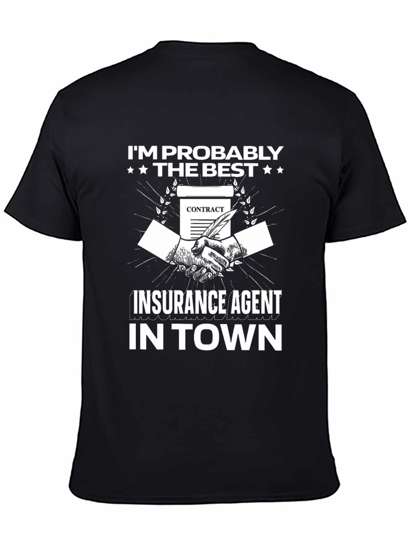 Black Best Insurance Agent T-Shirt view 4