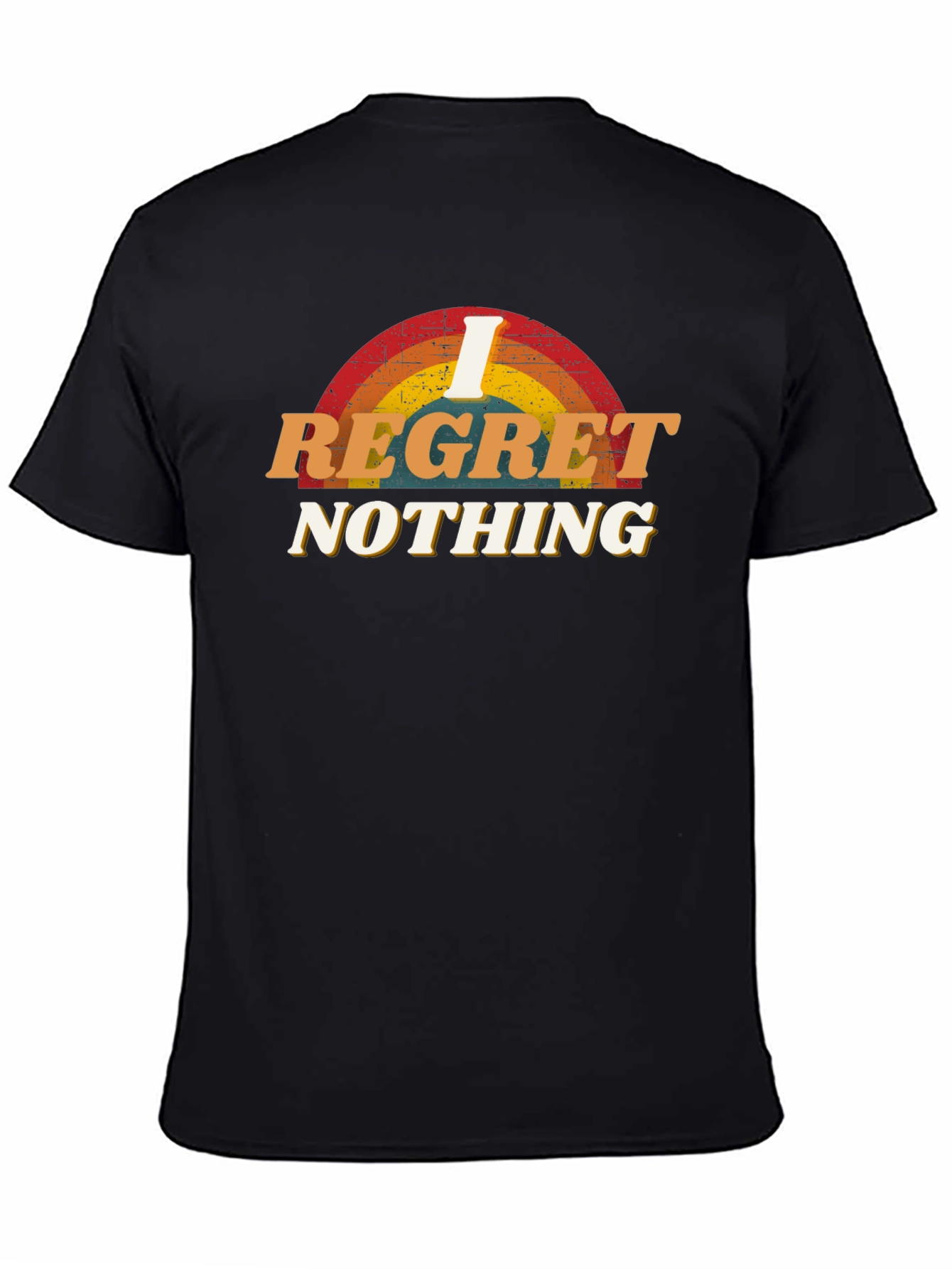 Black I Regret Nothing Graphic Tee - Black view 4