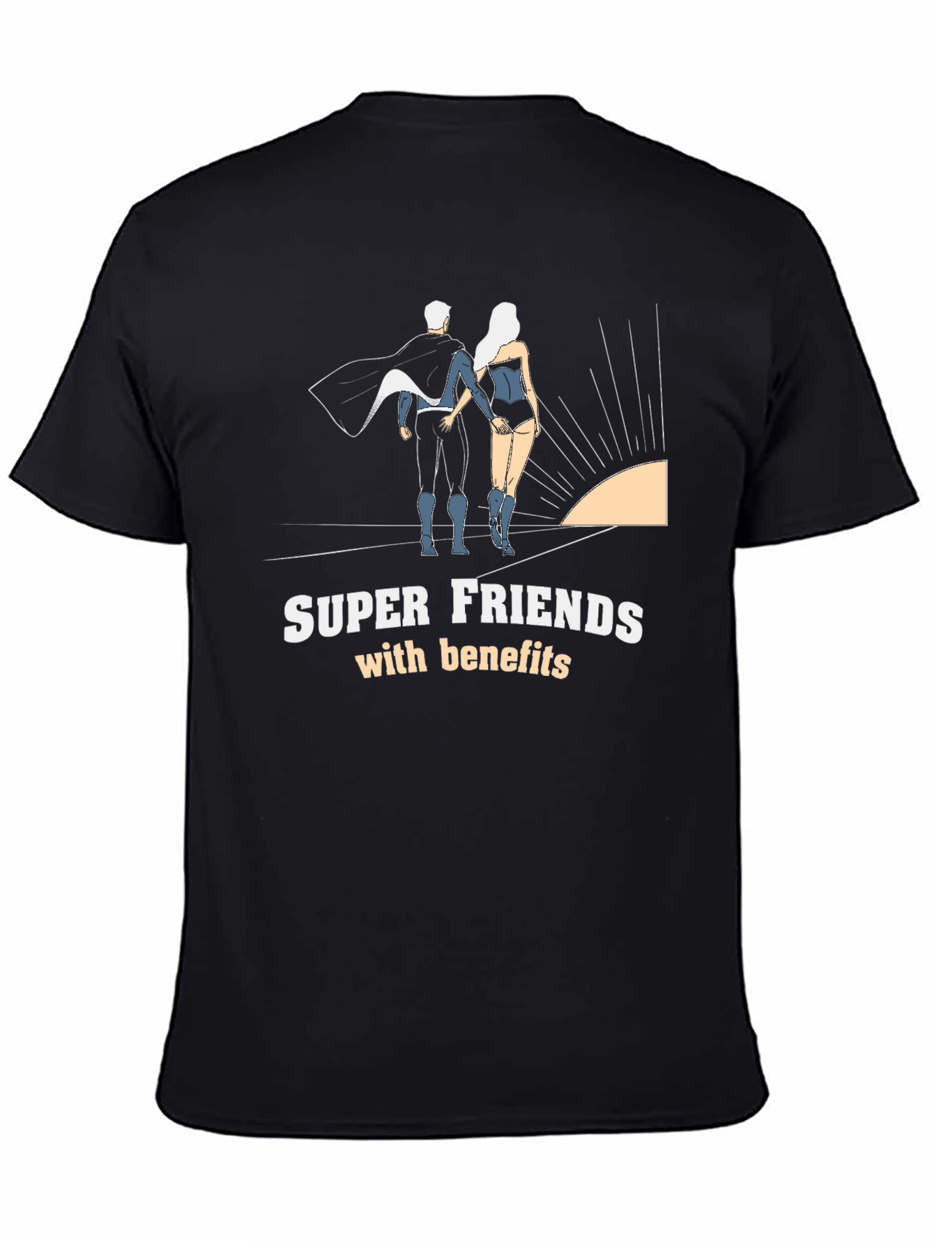 Black Super Friends with Benefits T-Shirt view 4