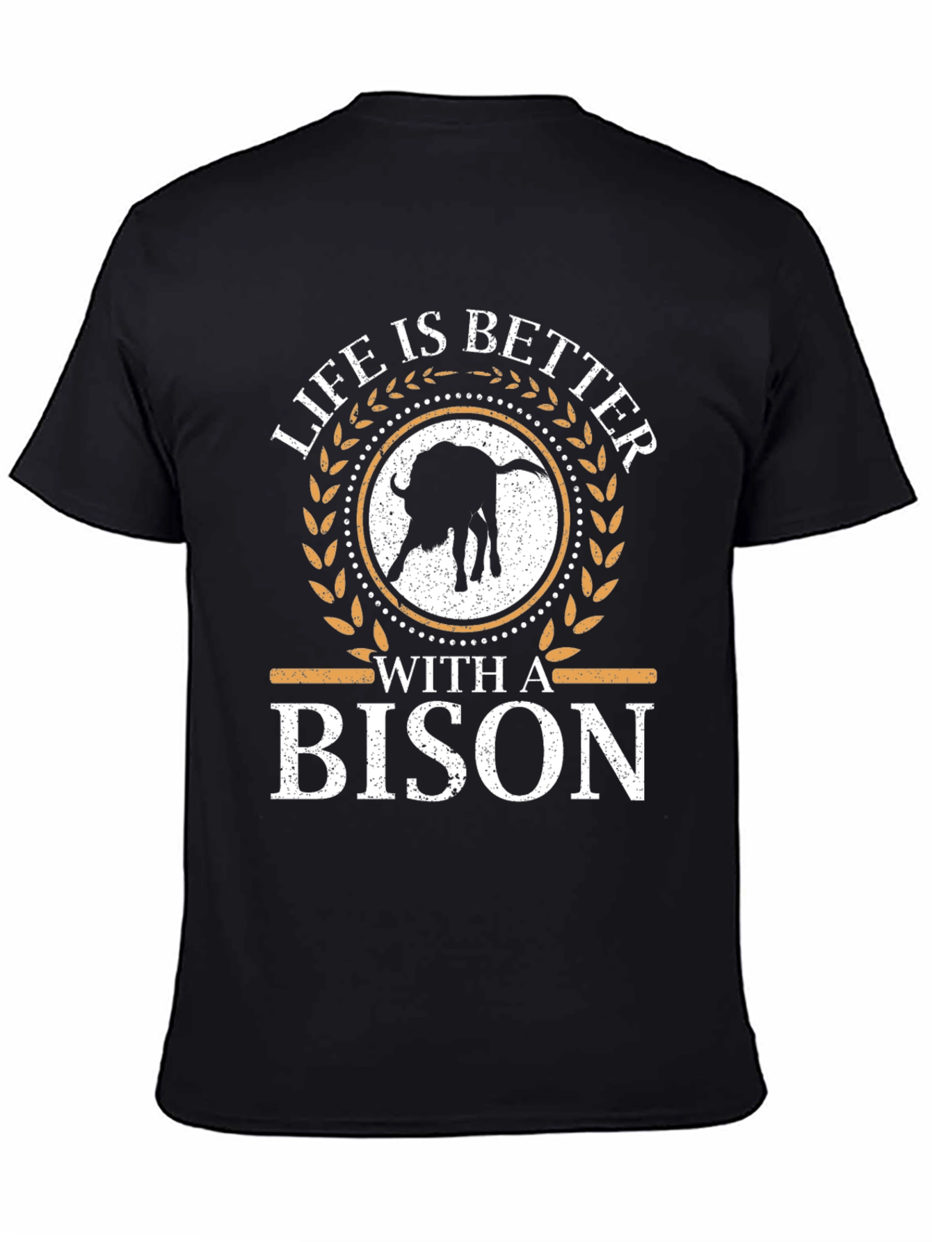 Black Life is Better With a Bison Graphic Tee view 4