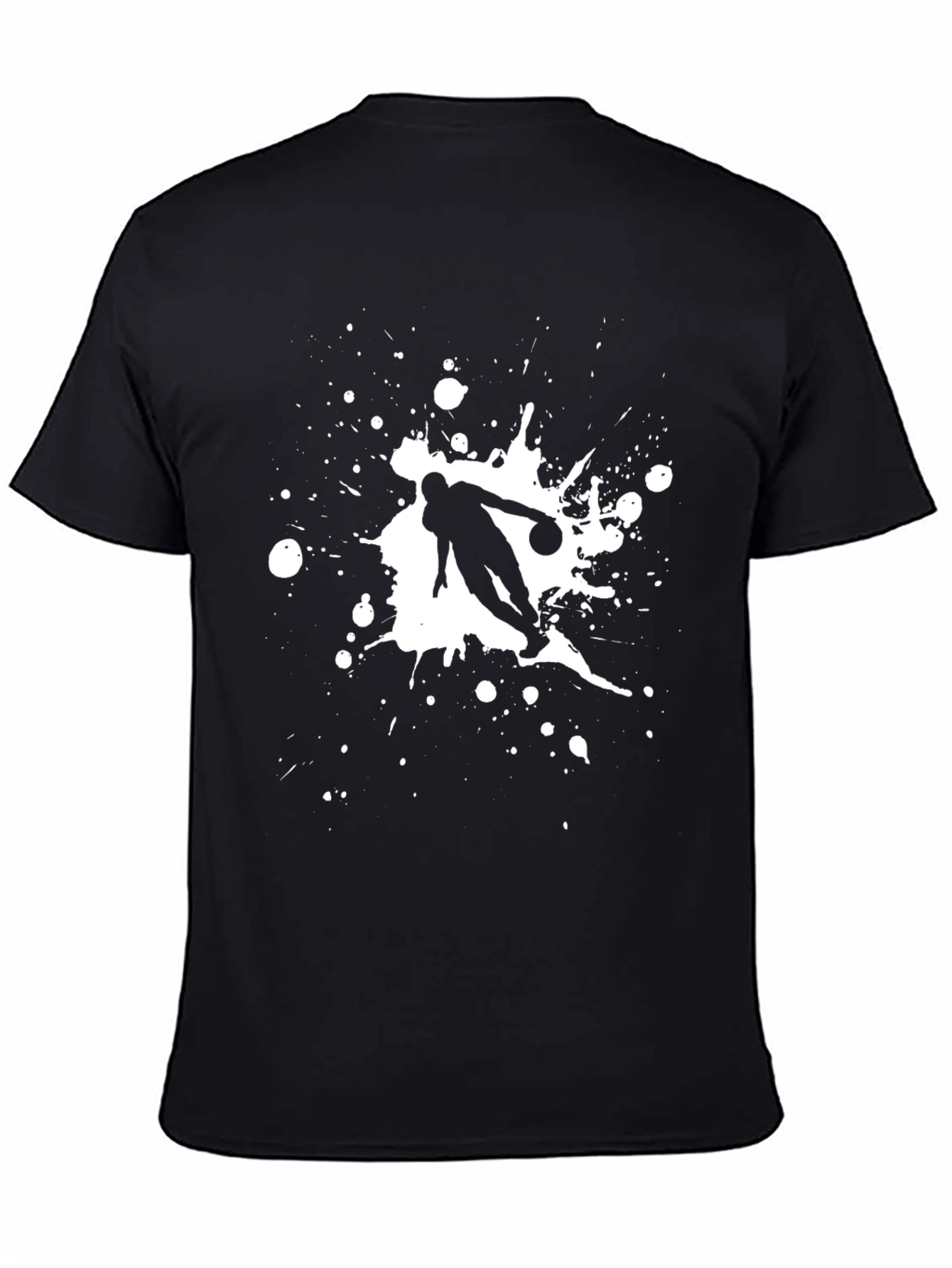 Black Basketball Player Graphic Tee - Stylish Black T-Shirt view 4