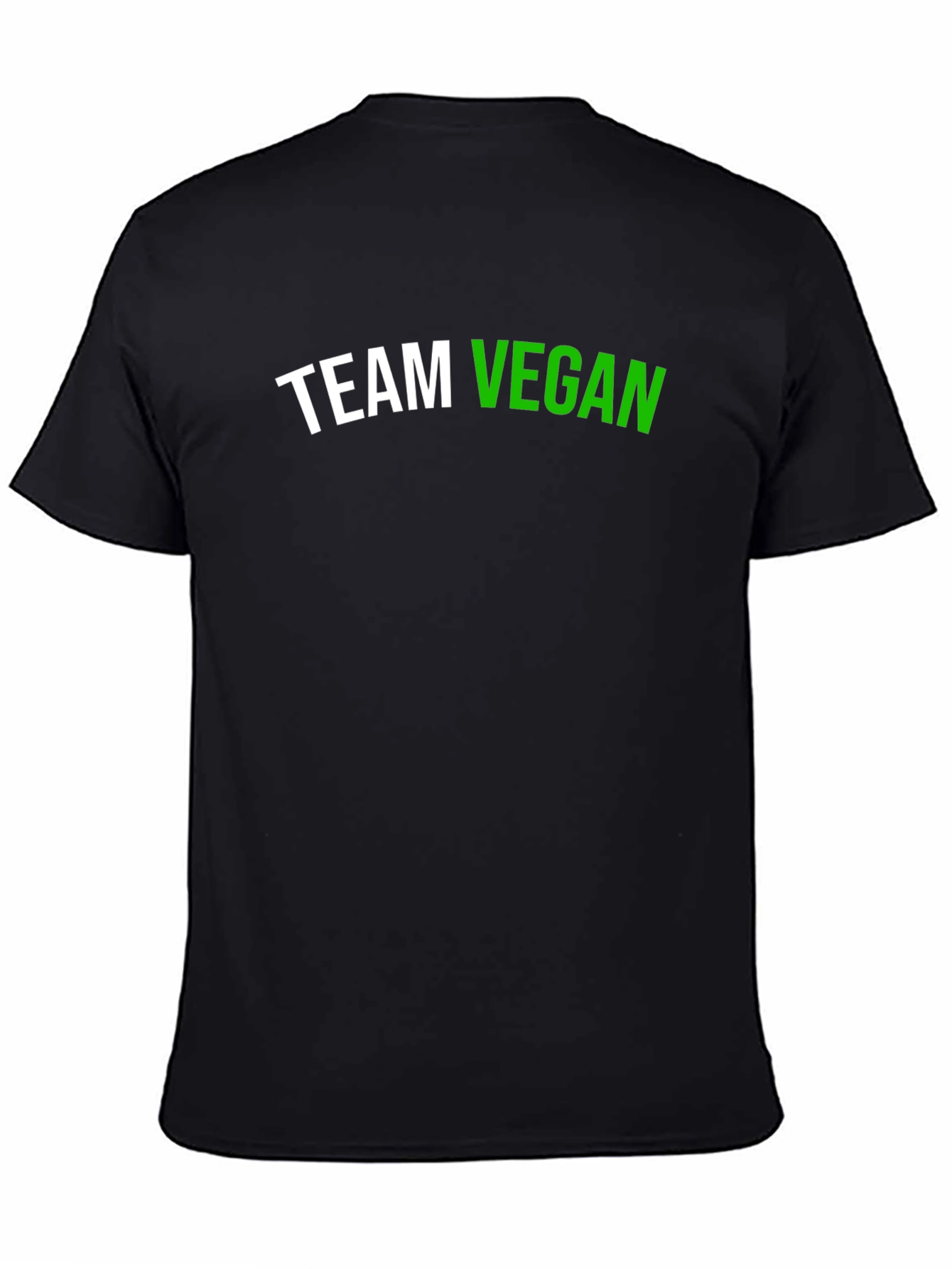 Black Team Vegan Graphic T-Shirt - Black view 4