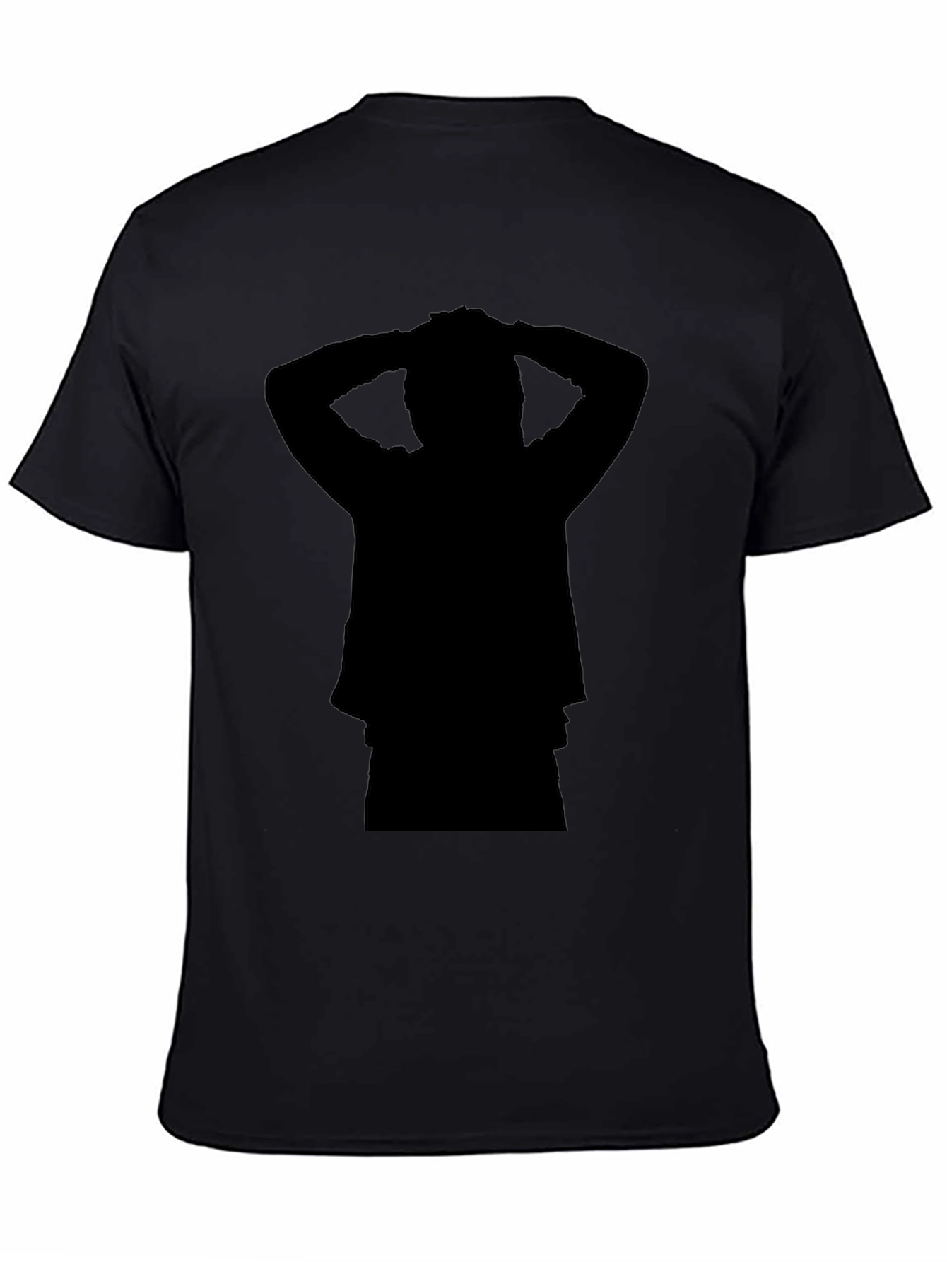Black Silhouette Graphic Print Crew Neck T-Shirt view 4