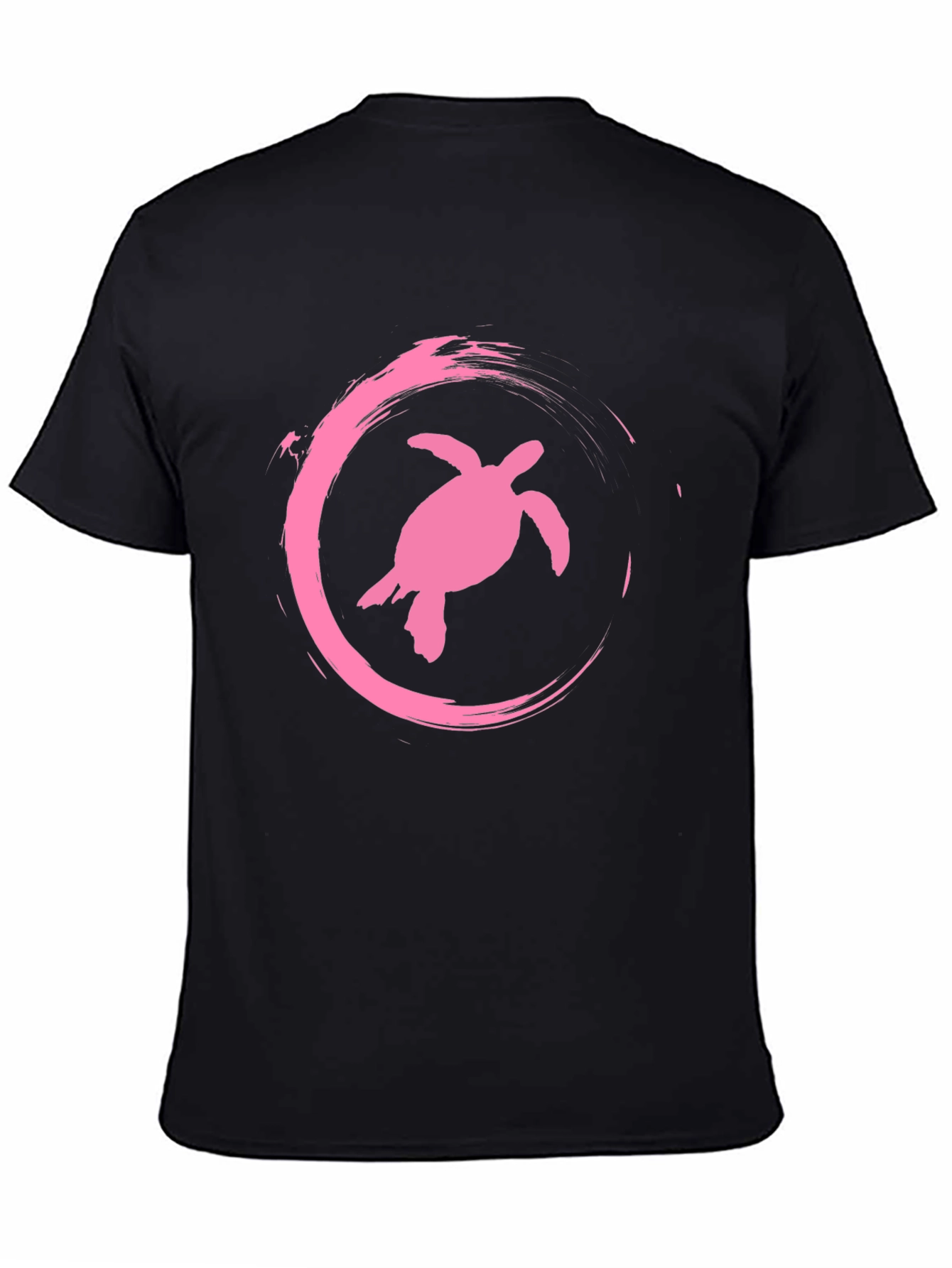 Black Turtle Graphic Tee - Black Cotton T-Shirt view 4