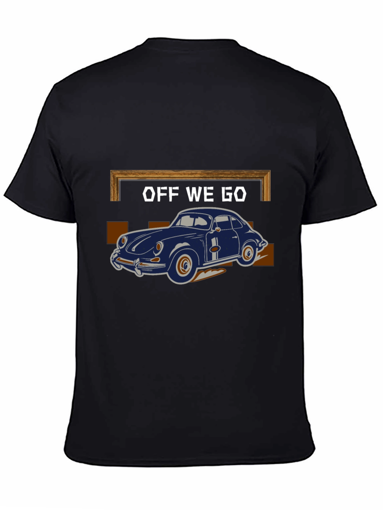 Black Off We Go Car Graphic T-Shirt view 4