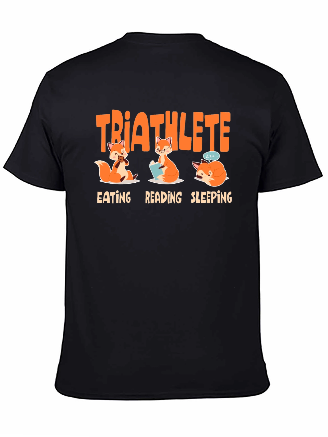 Black Triathlete Fox Graphic Tee view 4