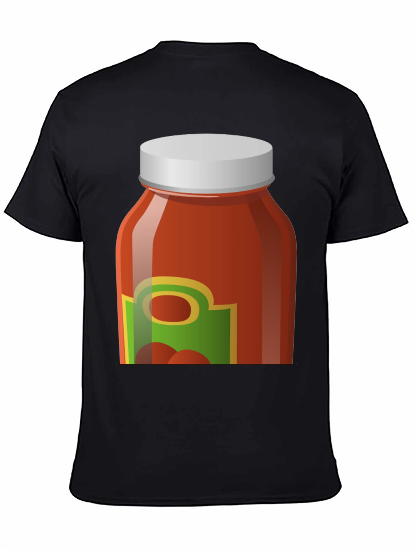 Black Tomato Sauce Jar Graphic Tee - Novelty T-Shirt view 4