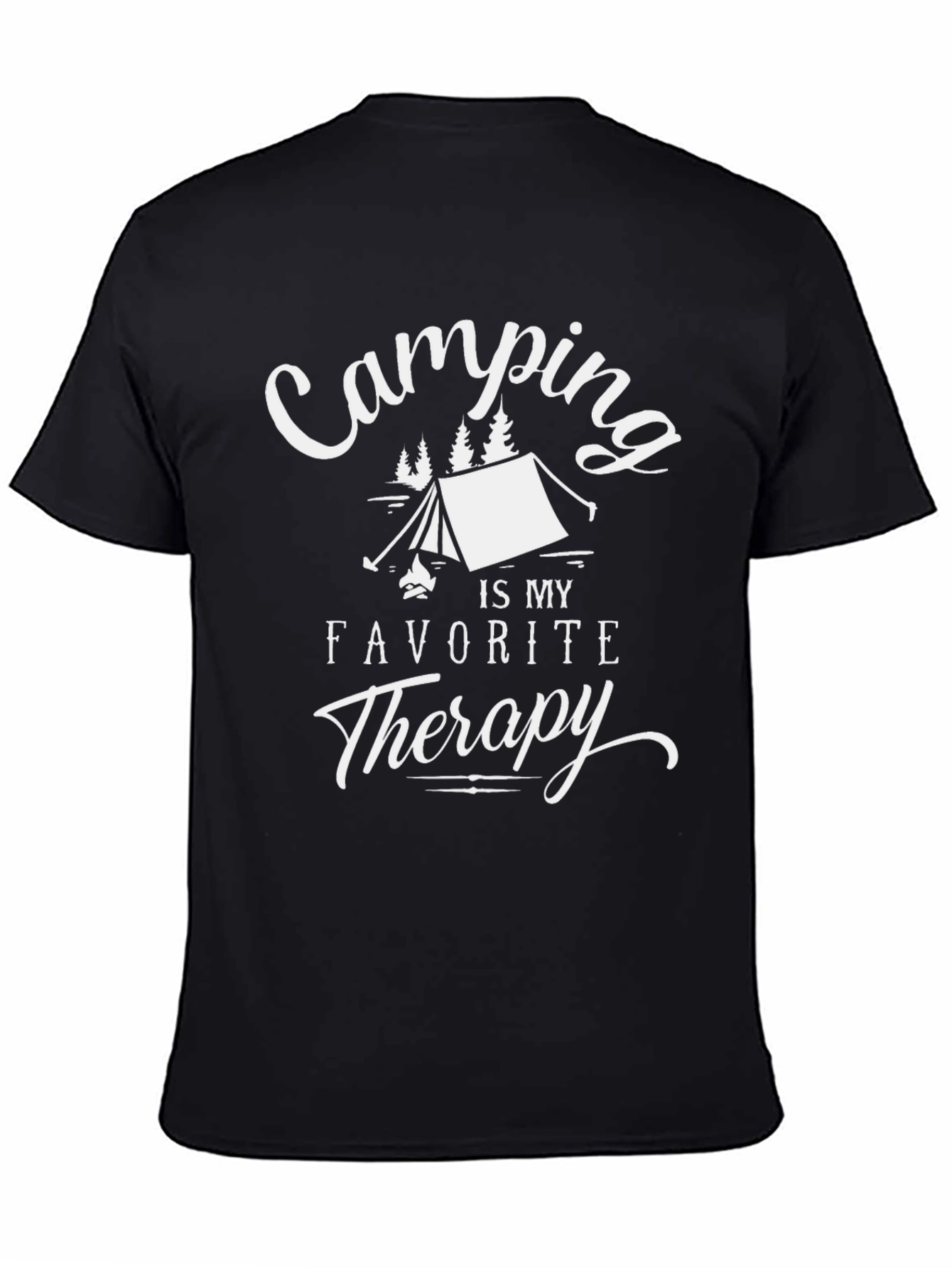 Black Camping is My Favorite Therapy Graphic Tee view 4