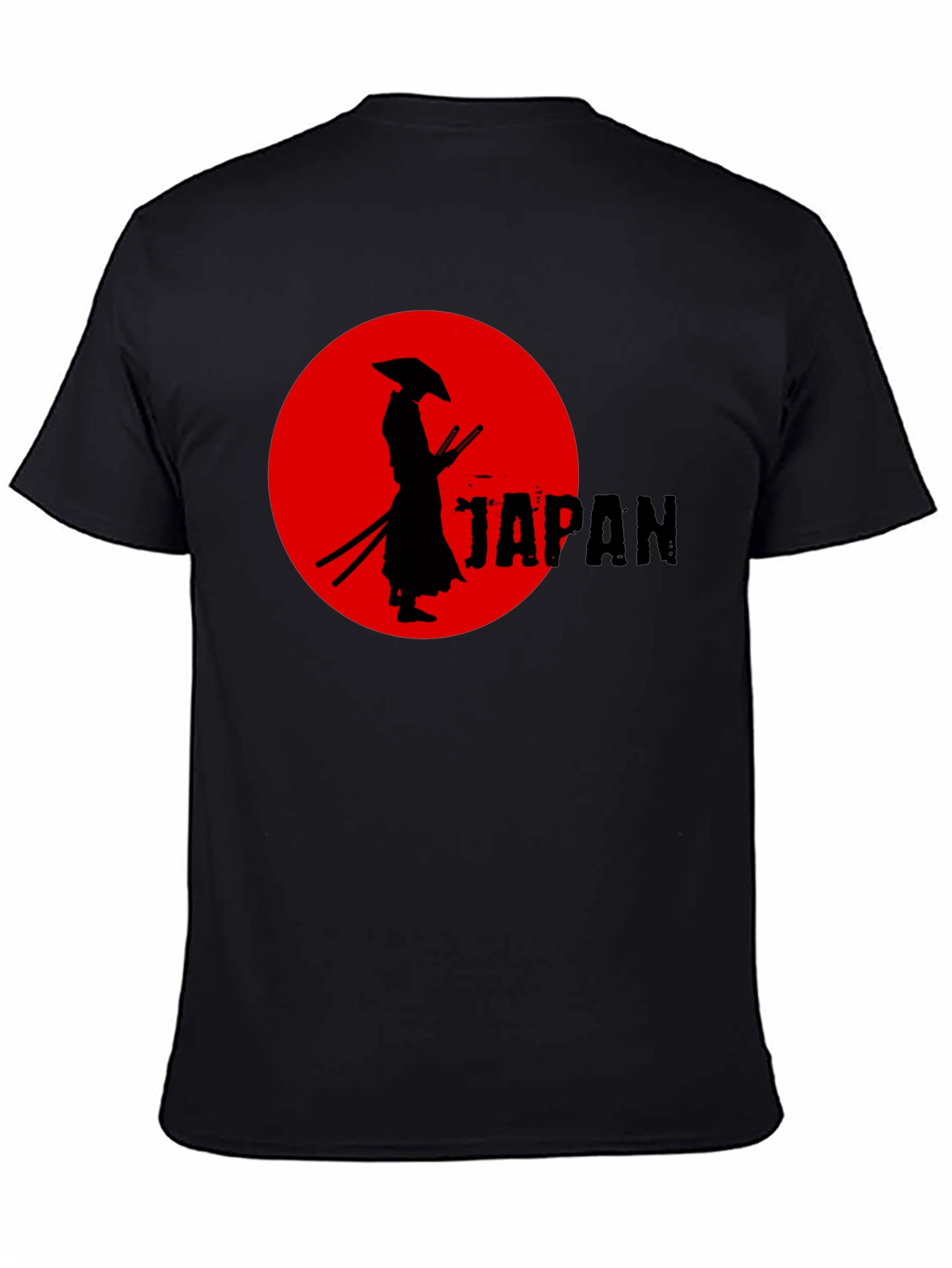 Black Samurai Japan Graphic Tee - Cool Black T-Shirt view 4