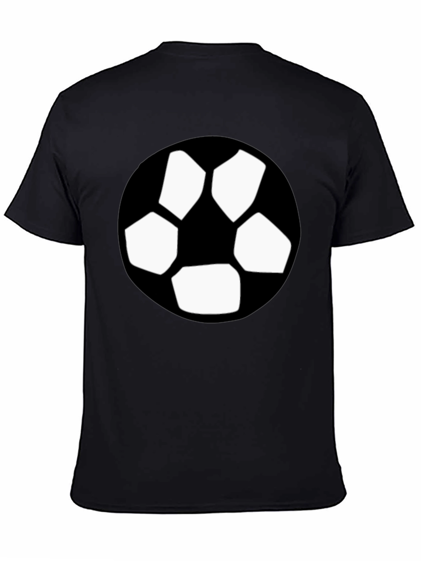 Black Black T-Shirt with Soccer Ball Graphic view 4