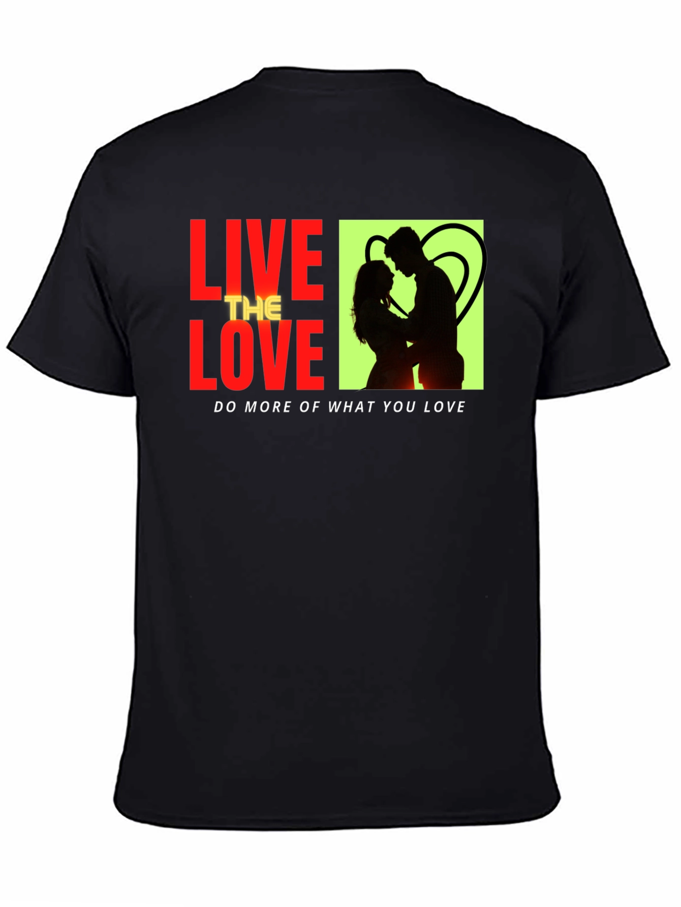 Black Live the Love Graphic Tee view 4