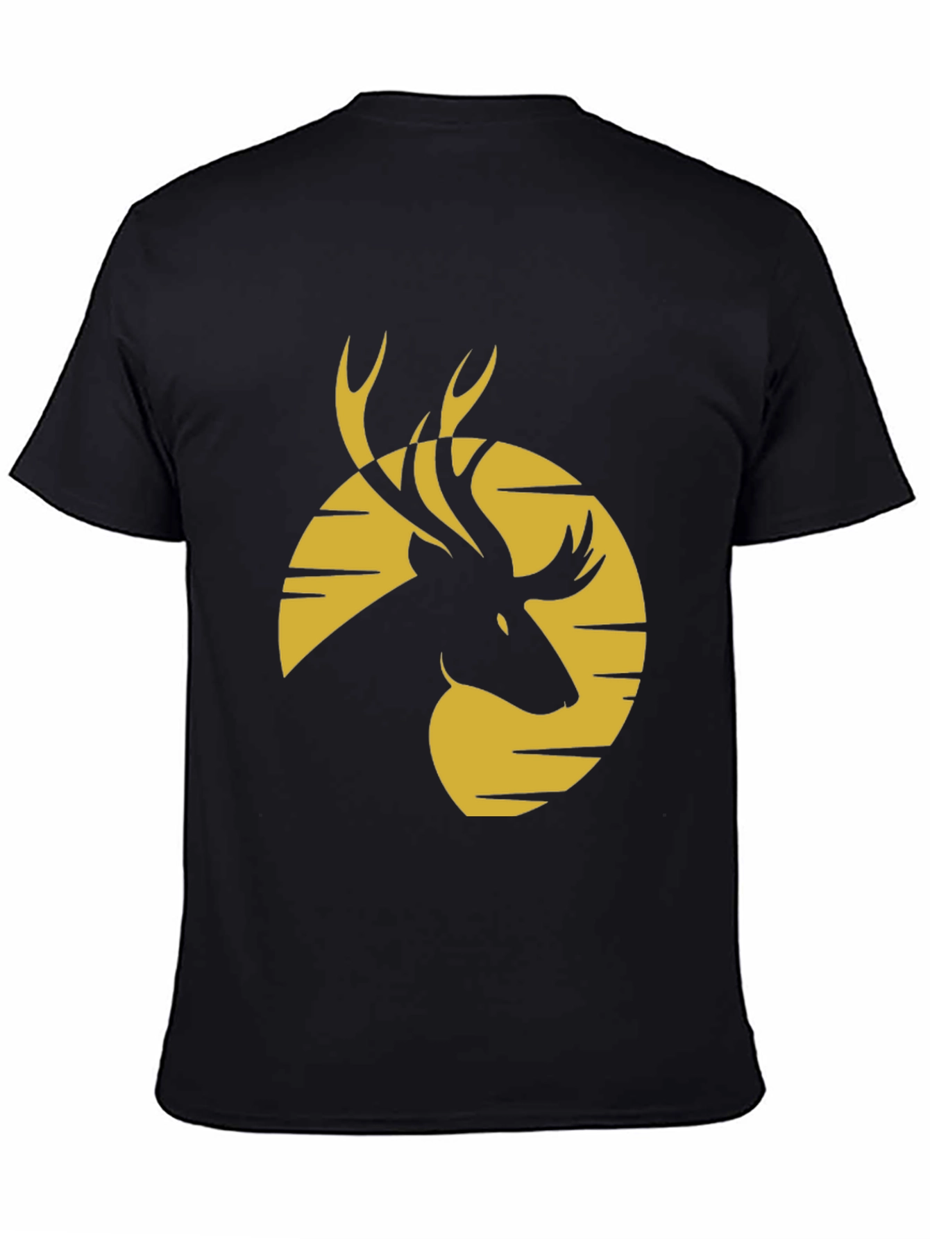 Black Deer Silhouette T-Shirt view 4