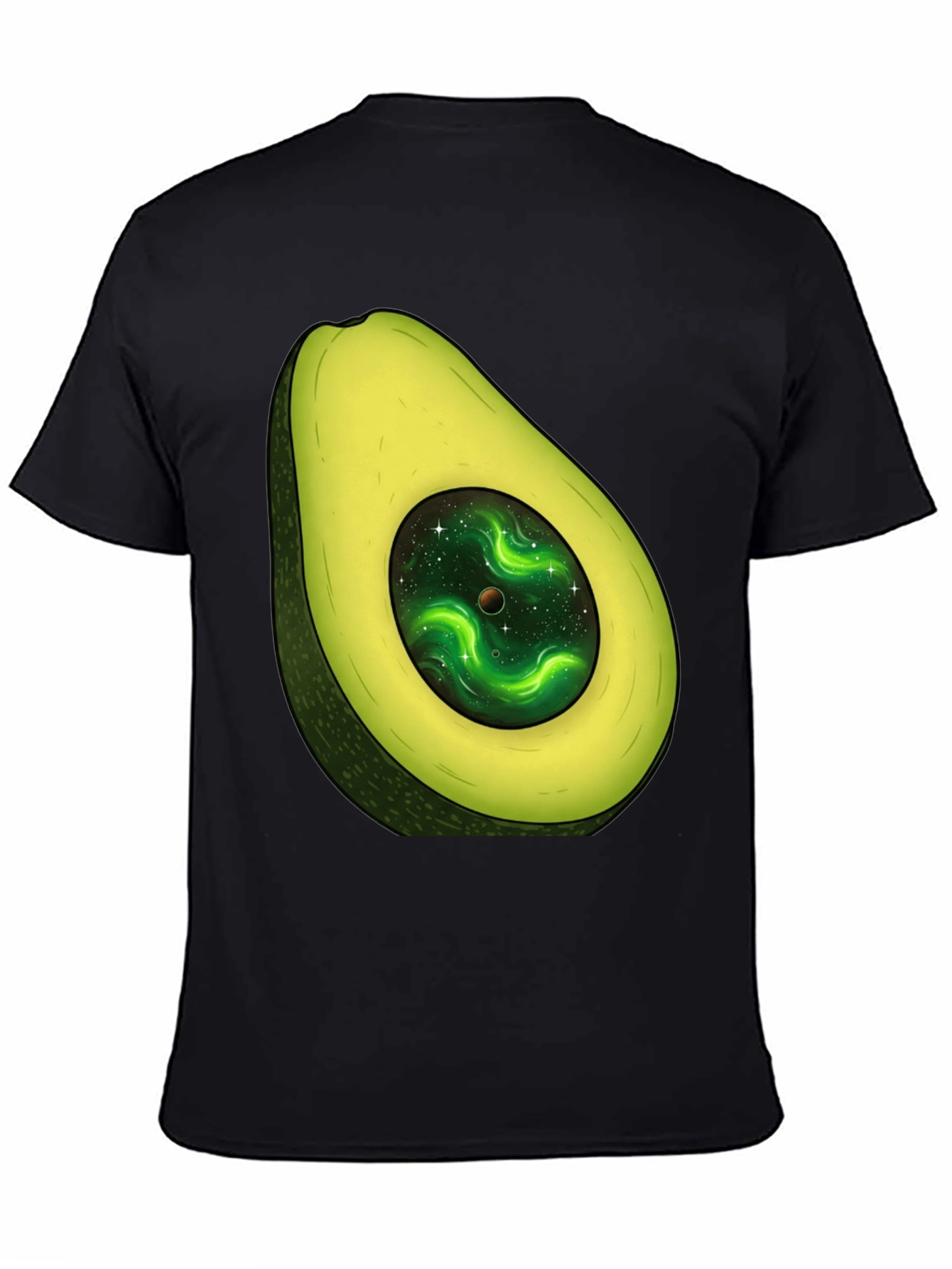 Black Avocado Galaxy T-Shirt - Stylish Unisex Graphic Tee view 4