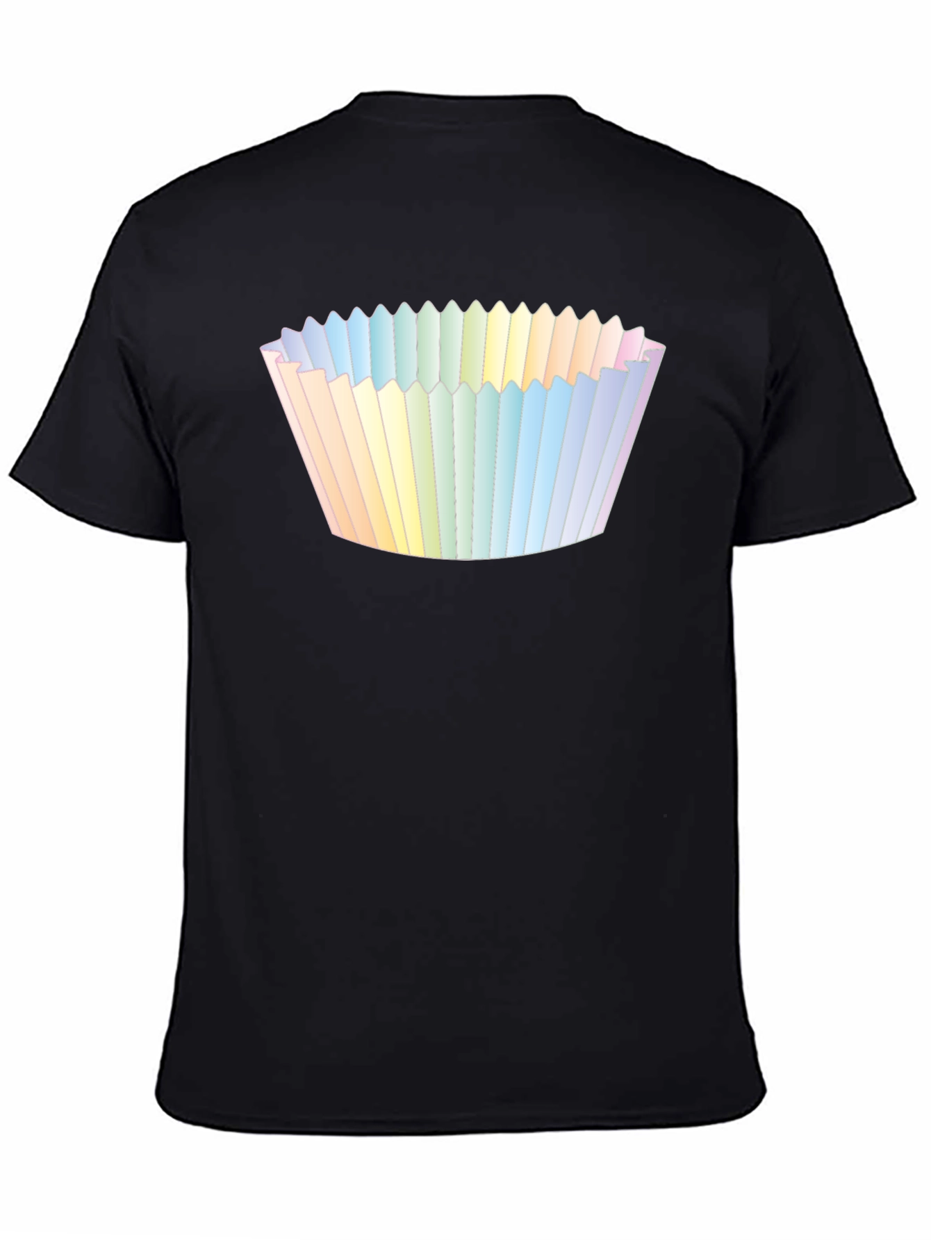 Black Cupcake Liner Graphic Tee - Black Cotton T-Shirt view 4