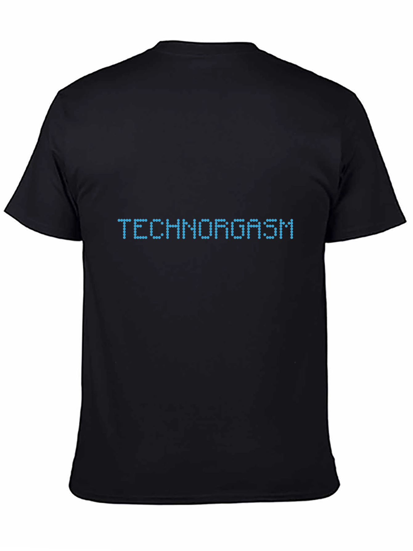Black Technorgasm Graphic Print Crew Neck T-Shirt view 4