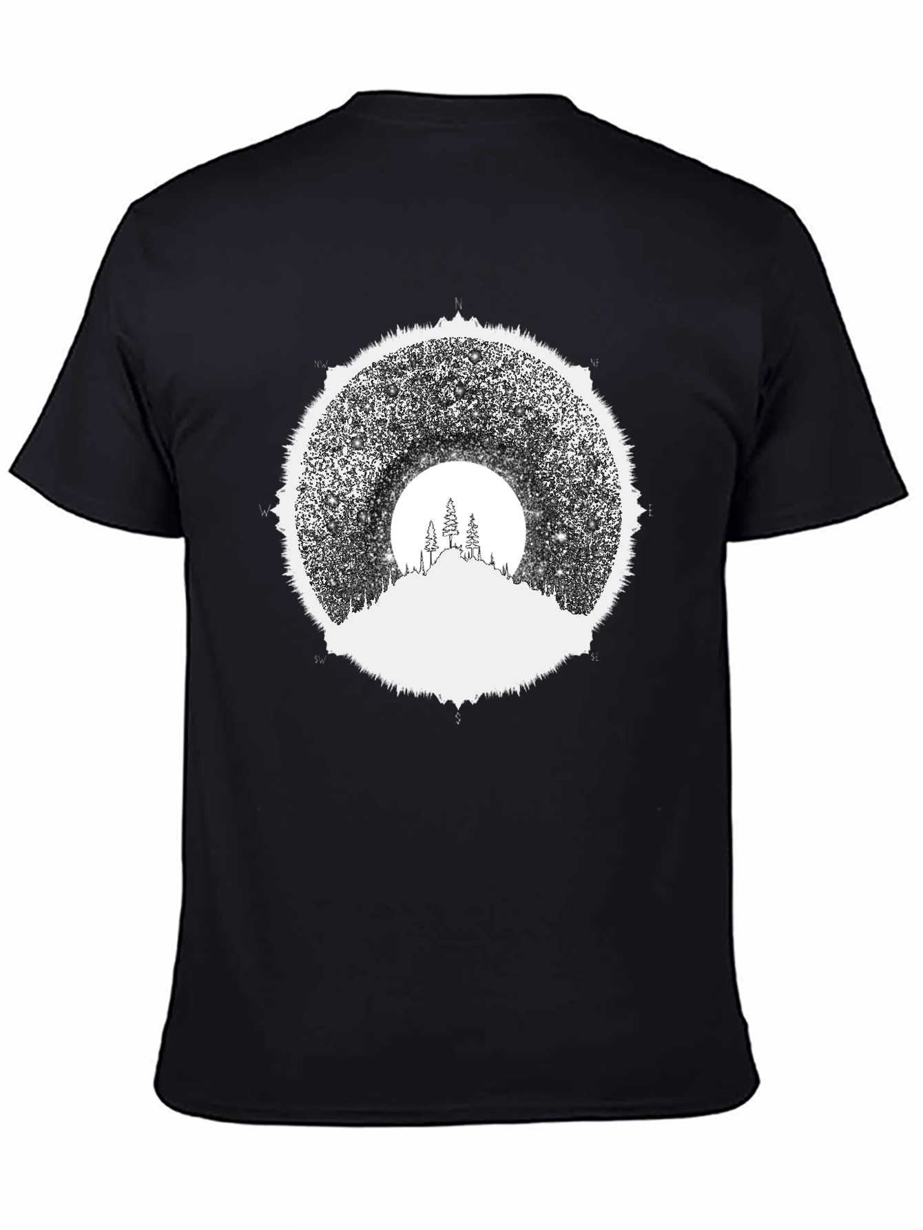 Black Stargazer Mountain Tee - Black Graphic T-Shirt view 4
