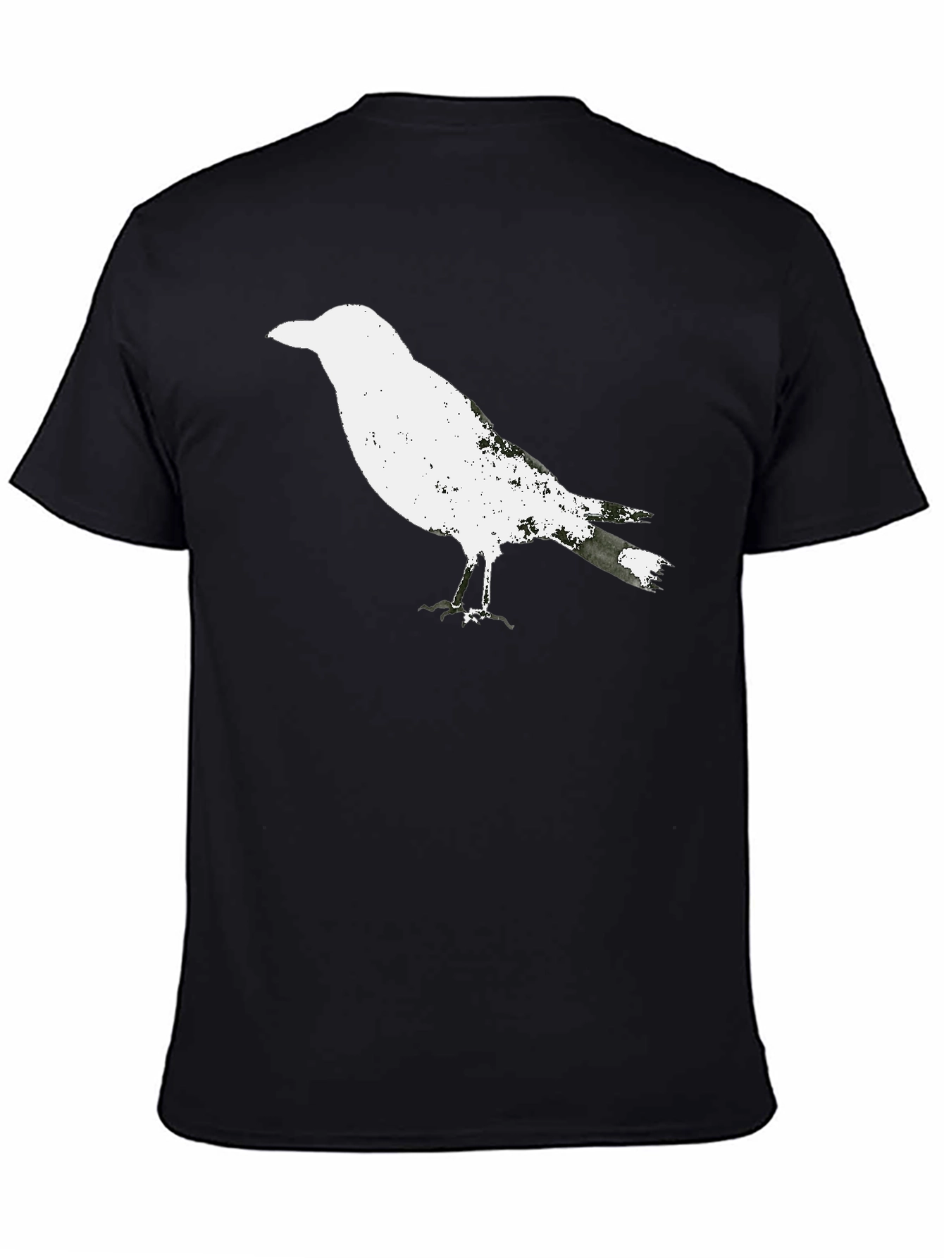 Black Raven Graphic Tee - Black Cotton T-Shirt view 4