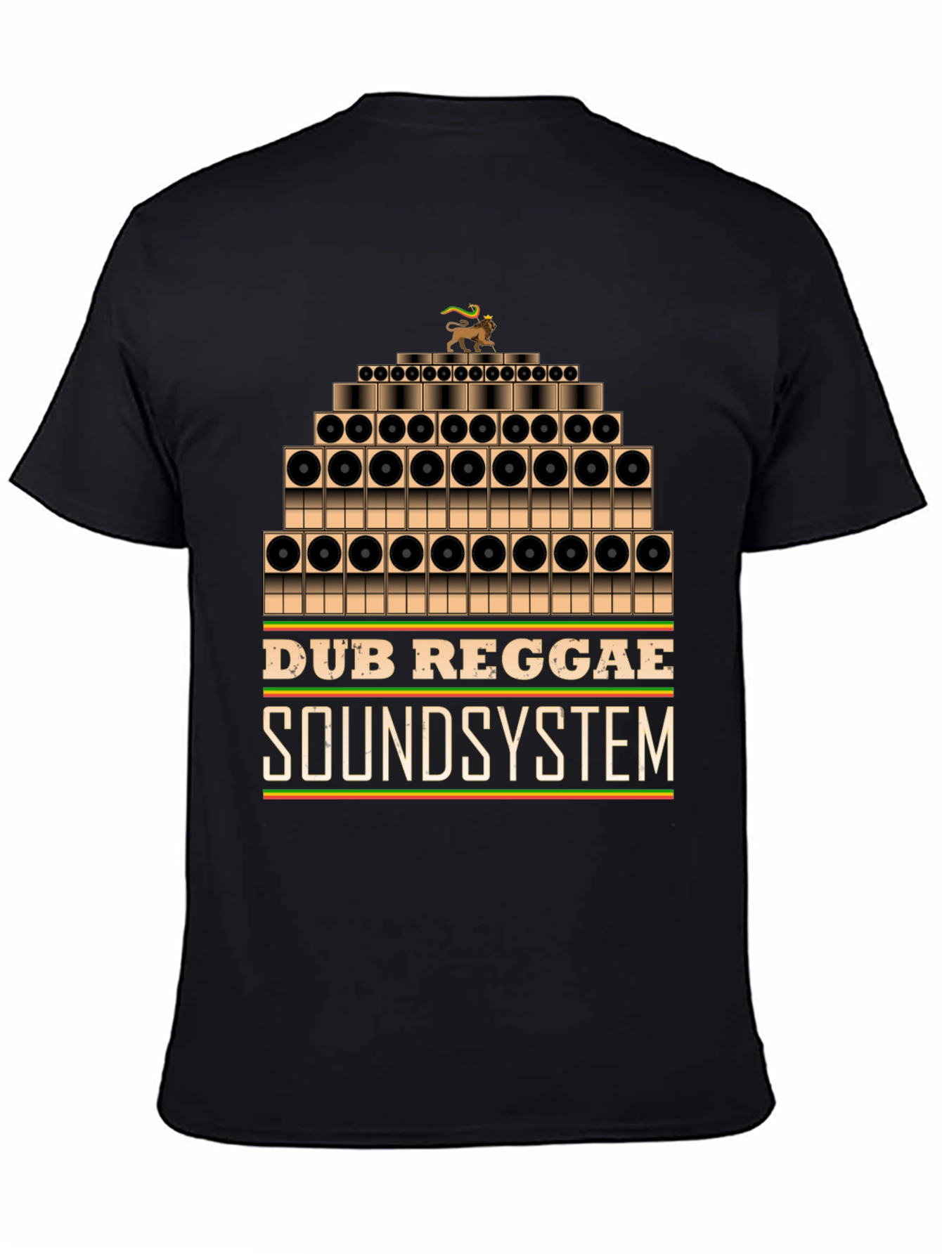 Black Dub Reggae Soundsystem Graphic Tee - Black view 4