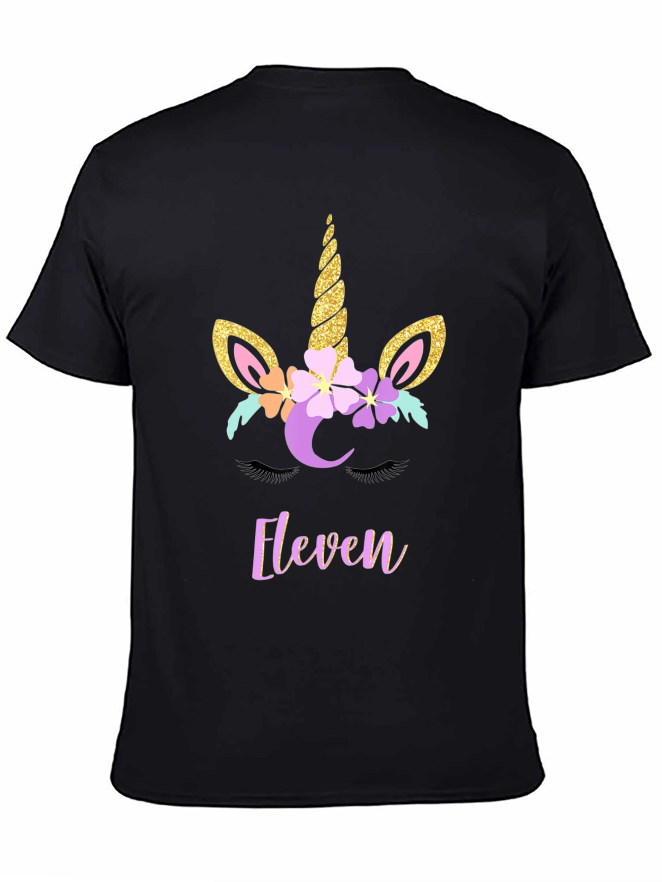 Black Unicorn Birthday Shirt - "Eleven" Tee view 4