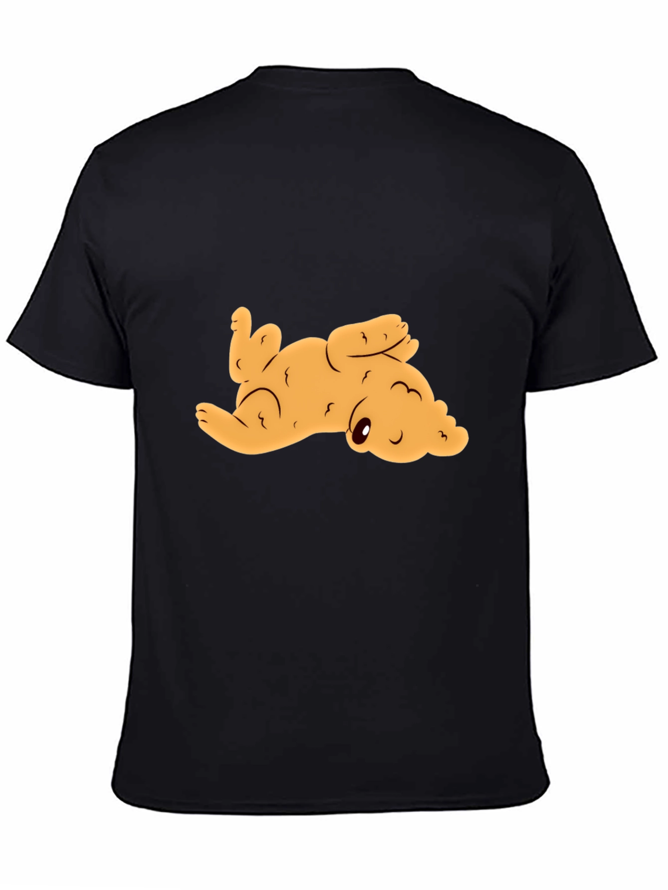 Black Cute Puppy Graphic Tee - Black view 4