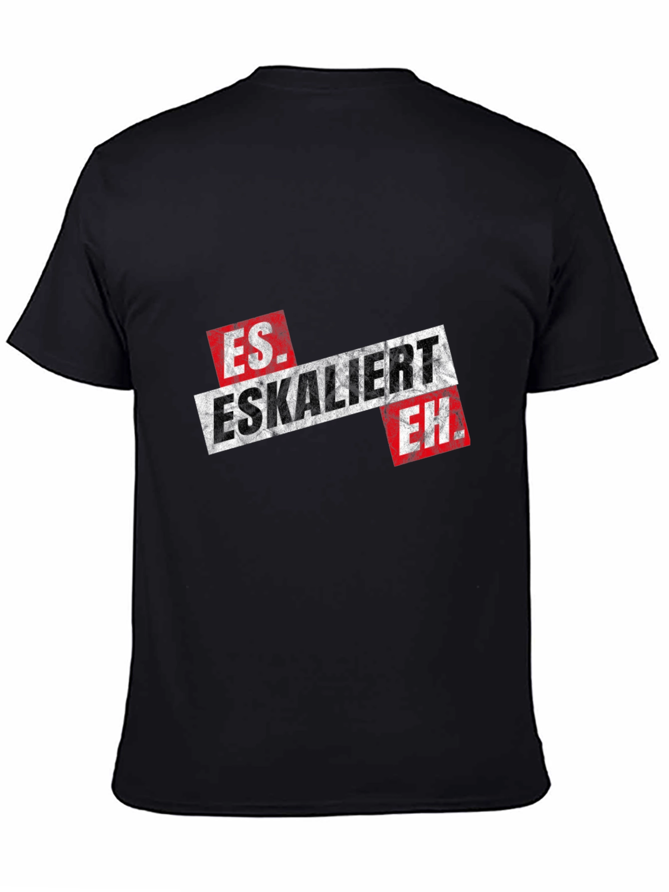Black Es Eskaliert Eh Black Graphic Tee view 4