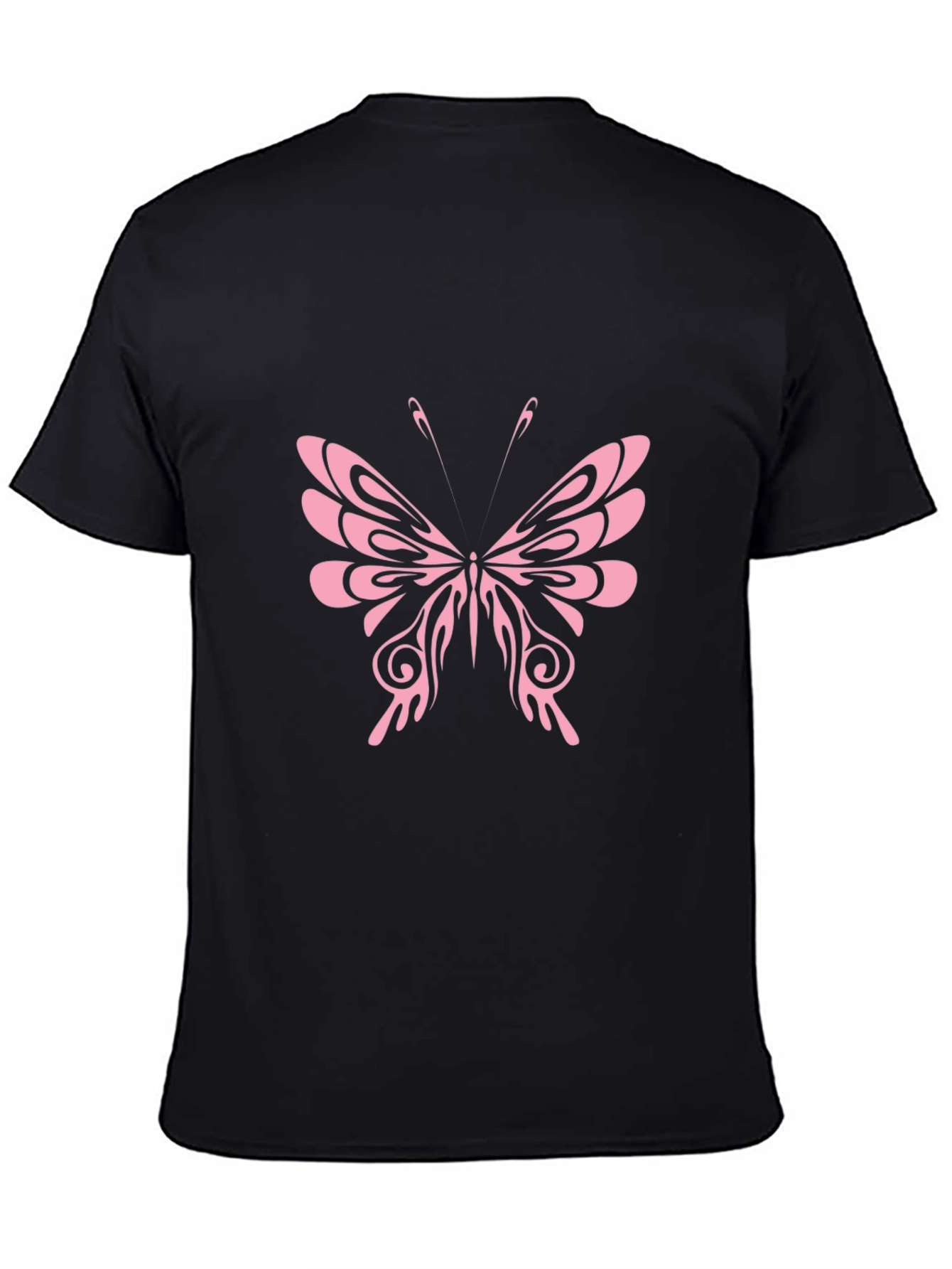 Black Butterfly Graphic Black T-Shirt view 4