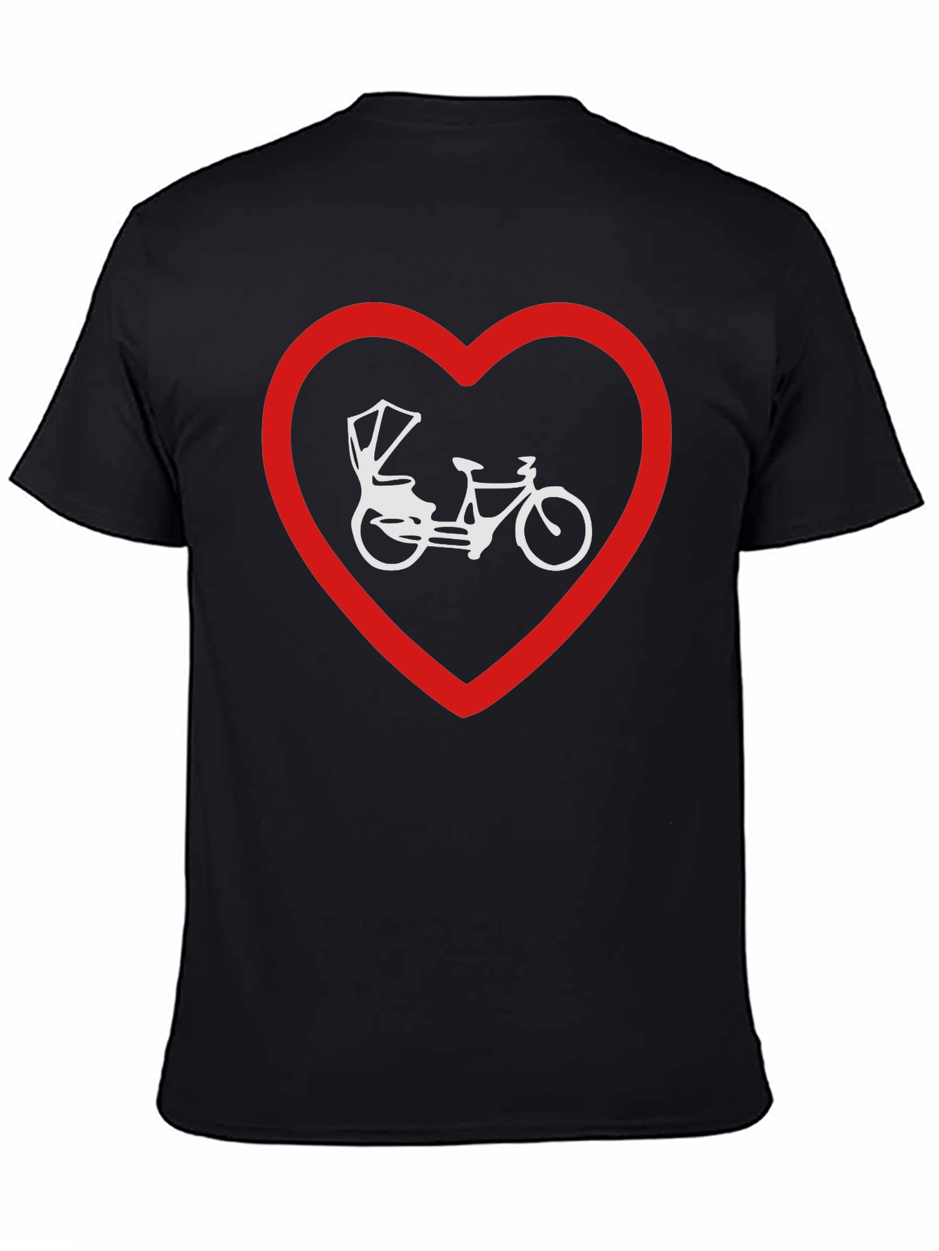 Black Heart Rickshaw Graphic Tee - Stylish Black T-Shirt view 4