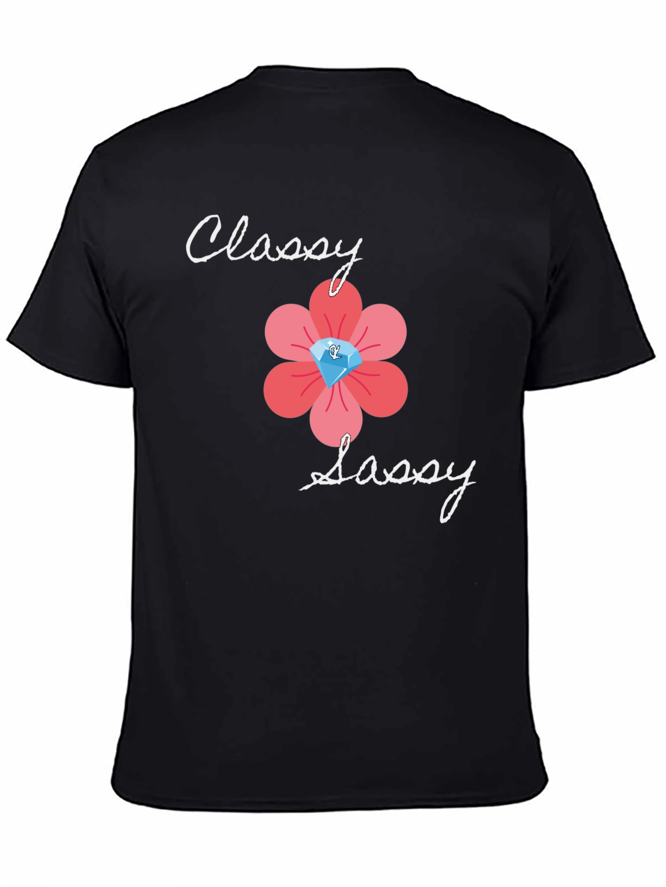 Black Classy Sassy Graphic Tee - Black Casual T-Shirt view 4