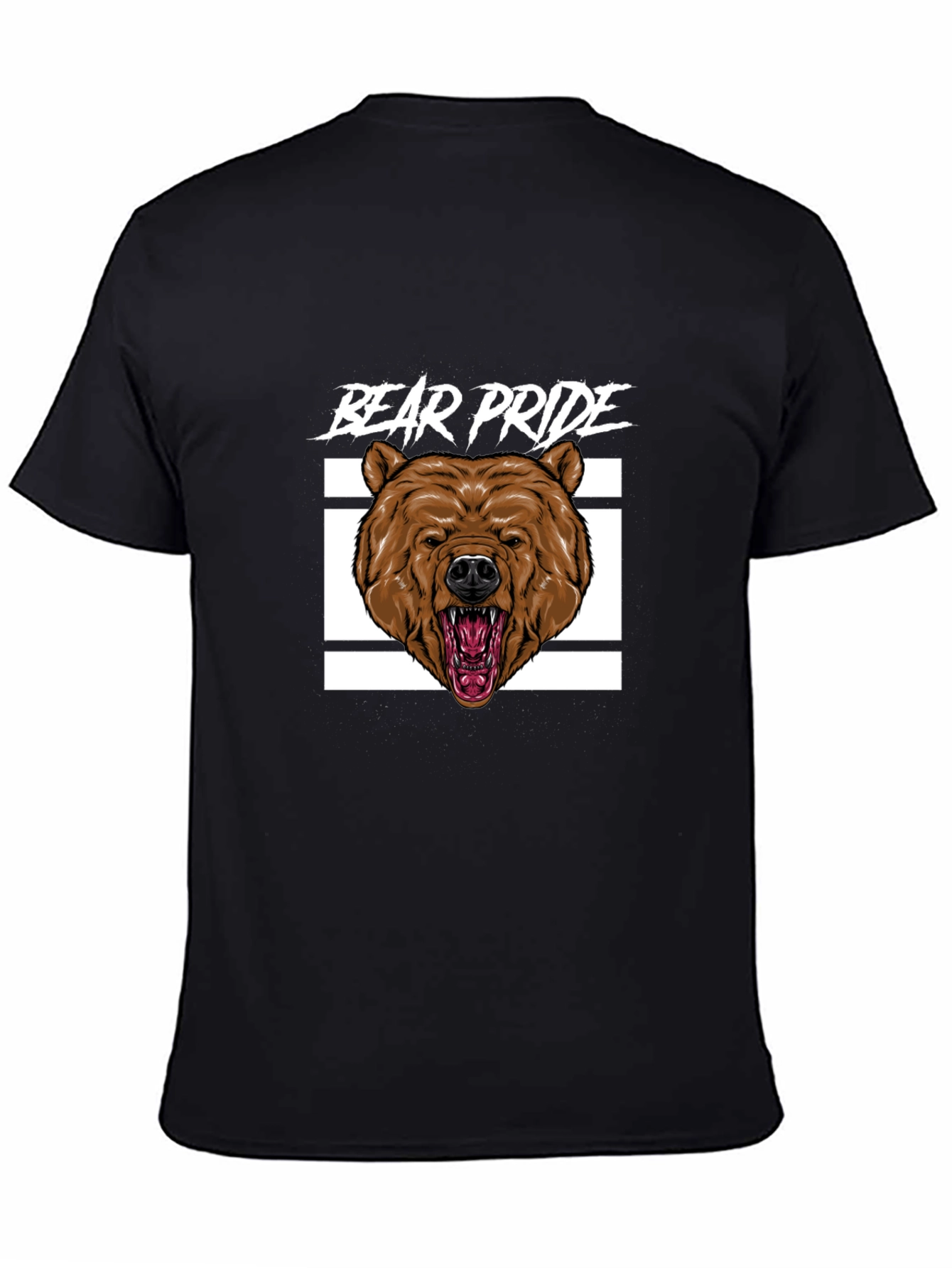 Black Bear Pride Graphic T-Shirt - Bold Animal Print view 4