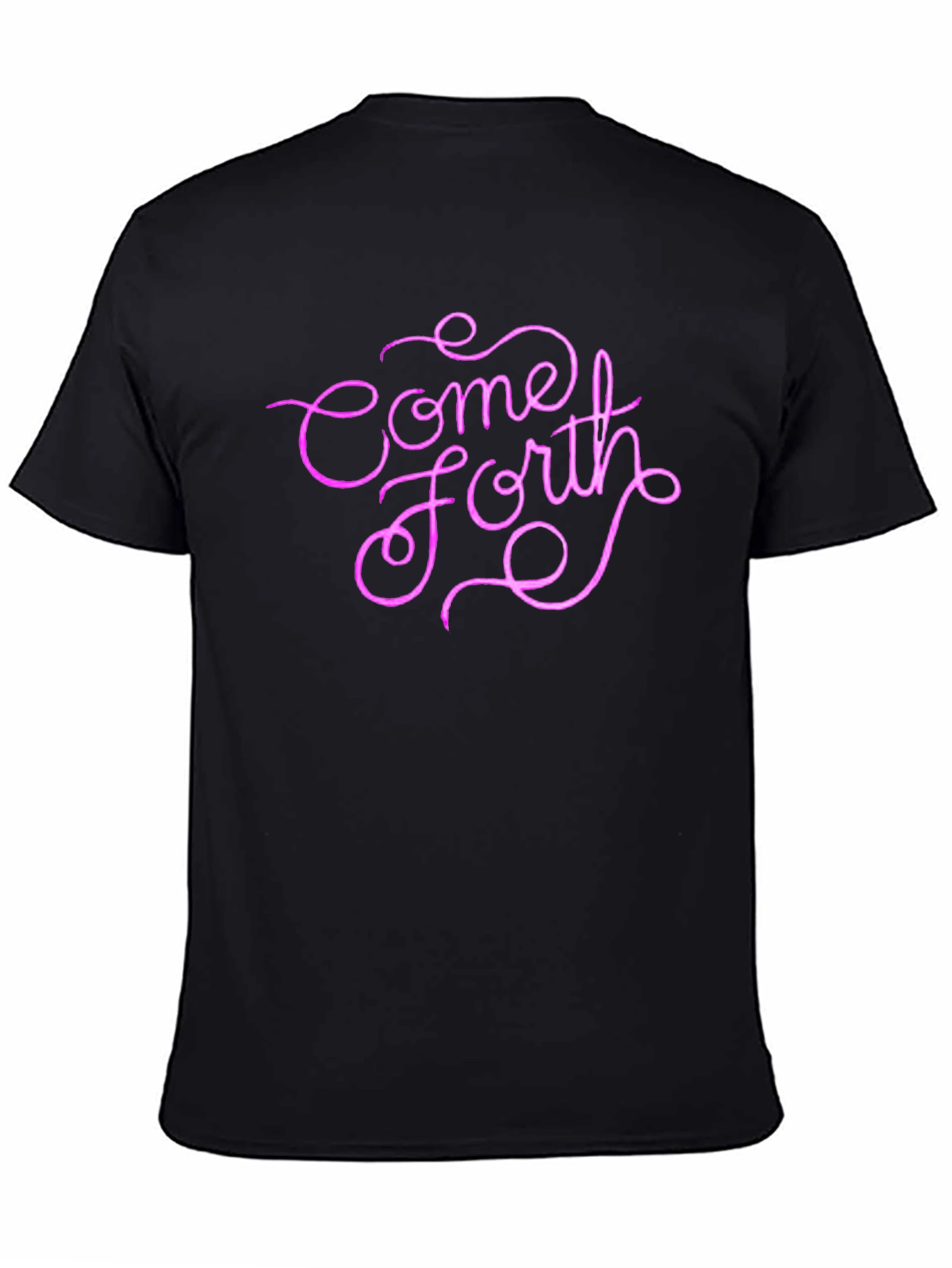 Black Come Forth Graphic Tee - Stylish Black Cotton T-Shirt view 4