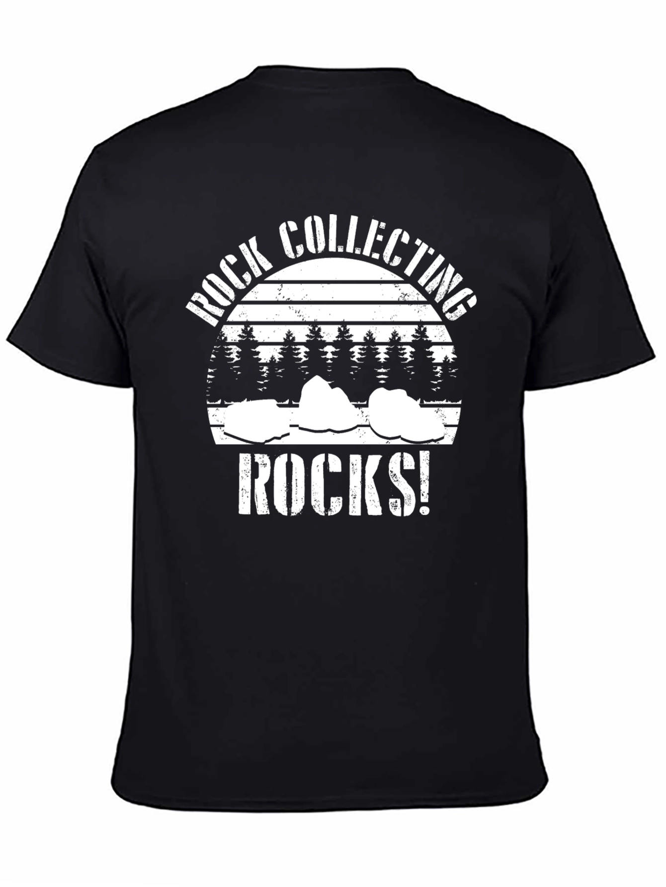 Black Rock Collecting Rocks! T-Shirt view 4