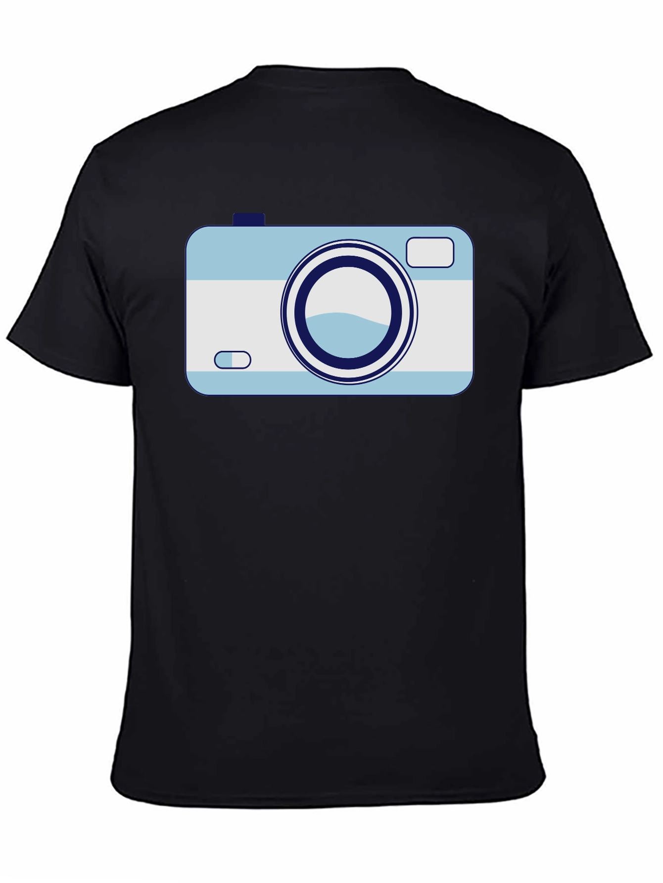 Black Retro Camera Graphic Tee - Black view 4