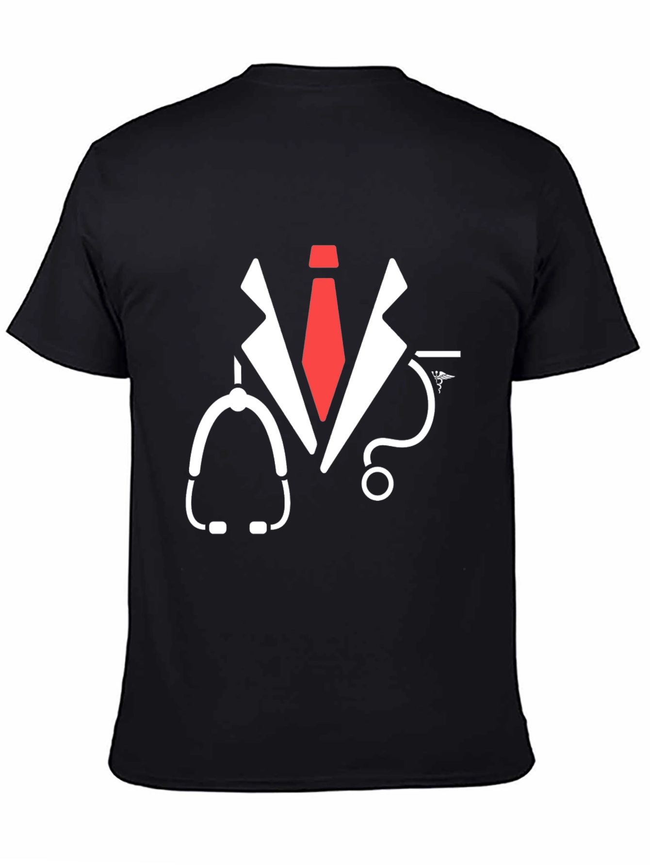 Black Doctor Coat T-Shirt - Medical Professional Tee view 4