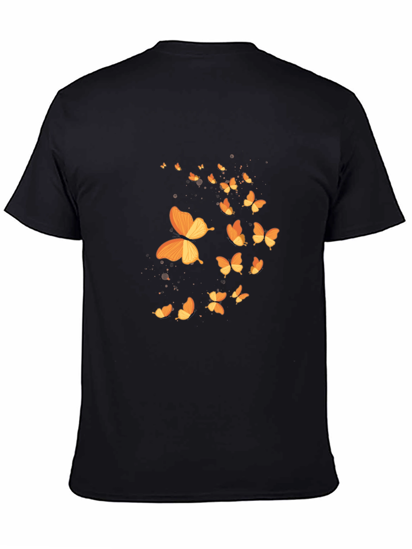 Black Butterfly Graphic Black T-Shirt view 4