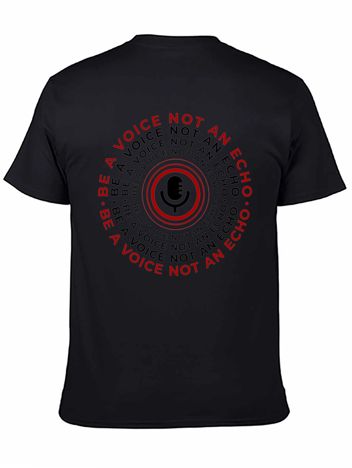 Black Be a Voice T-Shirt - Motivational Graphic Tee view 4