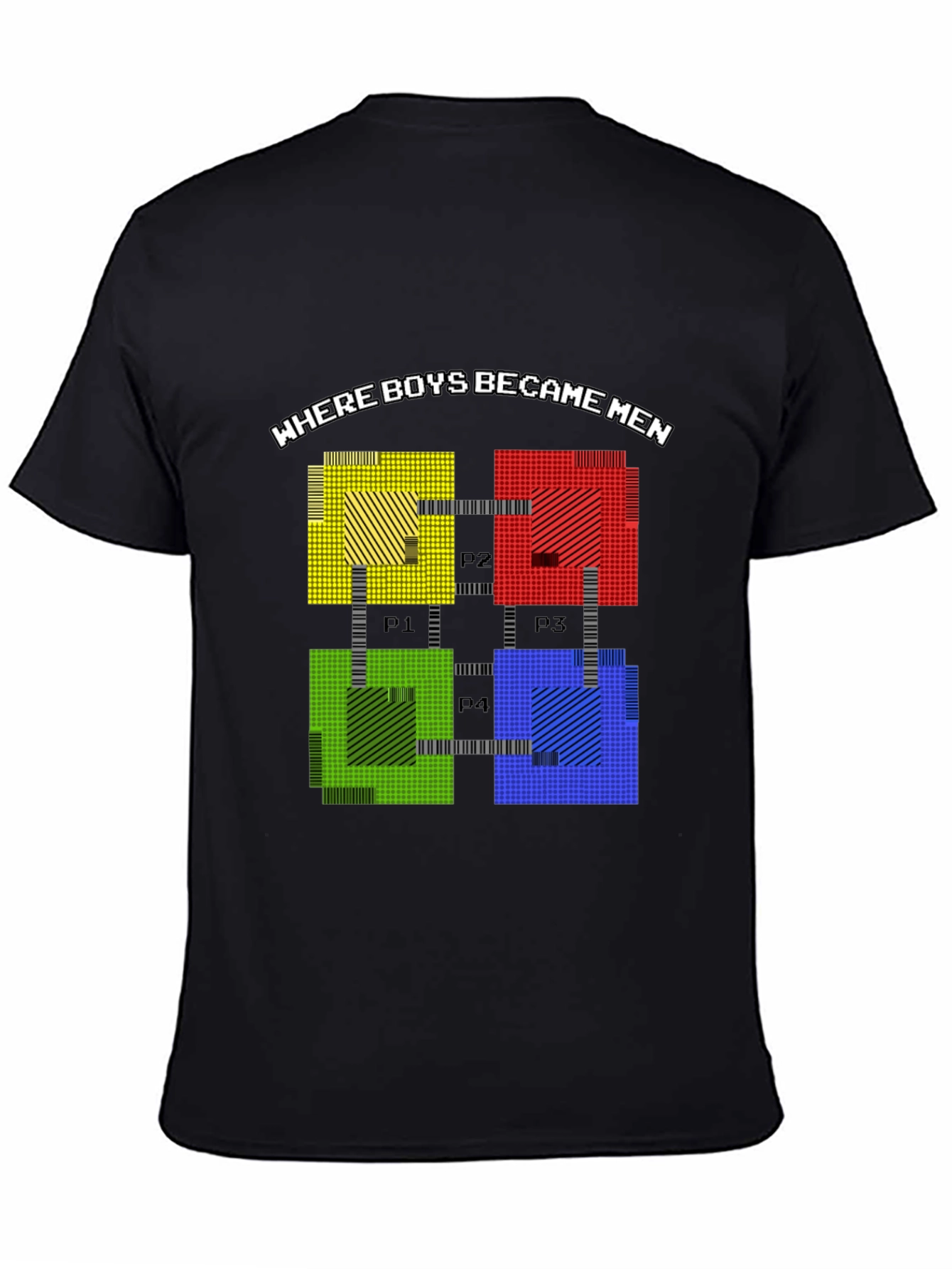 Black Retro Gaming Tee: Where Boys Became Men view 4