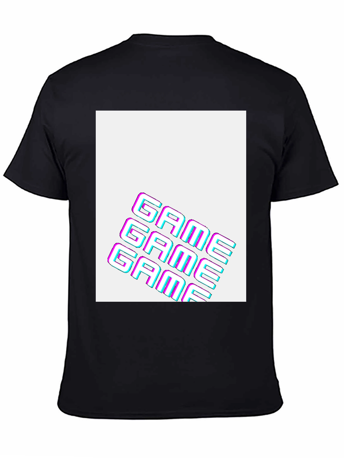 Black Retro Game Graphic T-Shirt - Black view 4